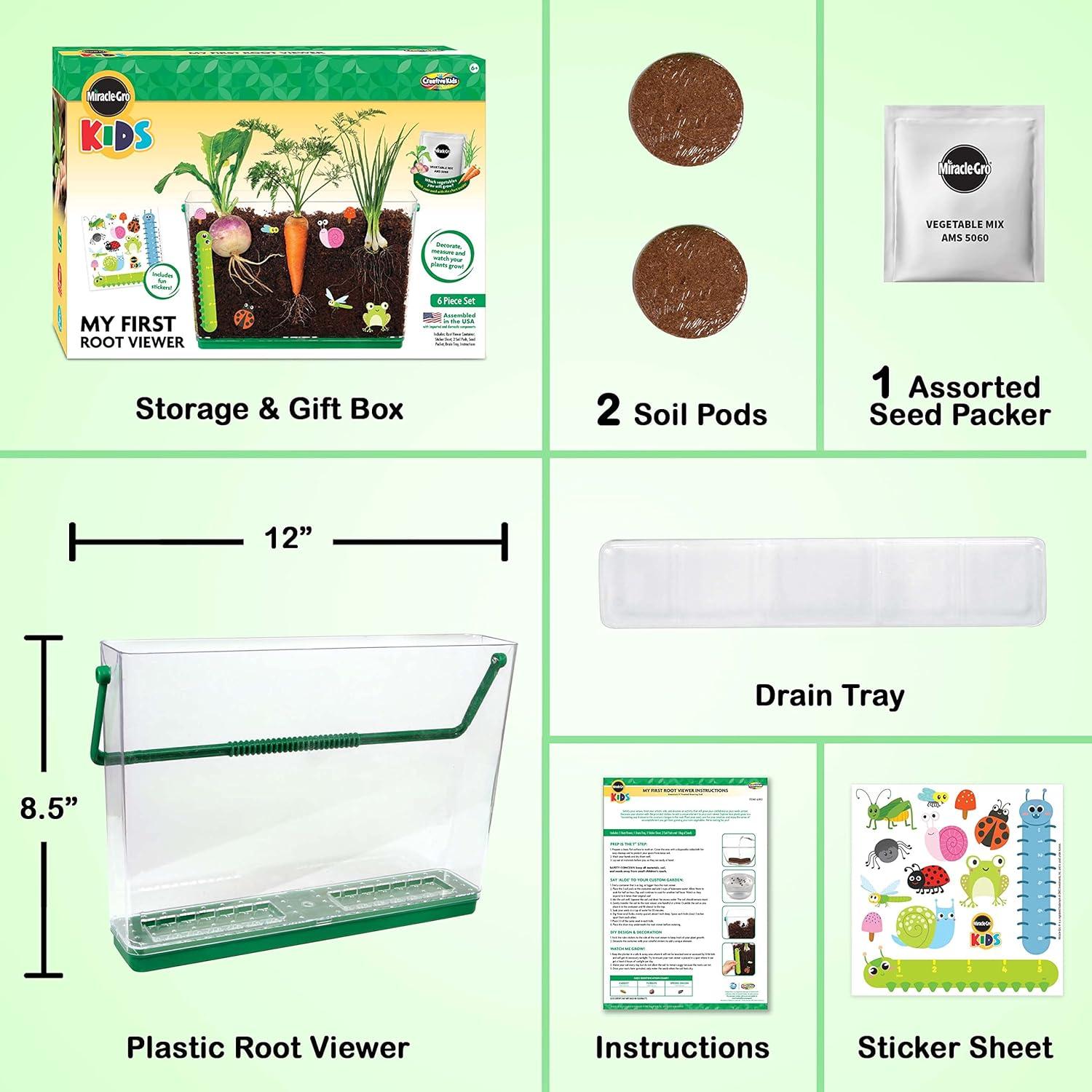 Kit de Jardinería Educativo Miracle GRO - Observador de Raíces