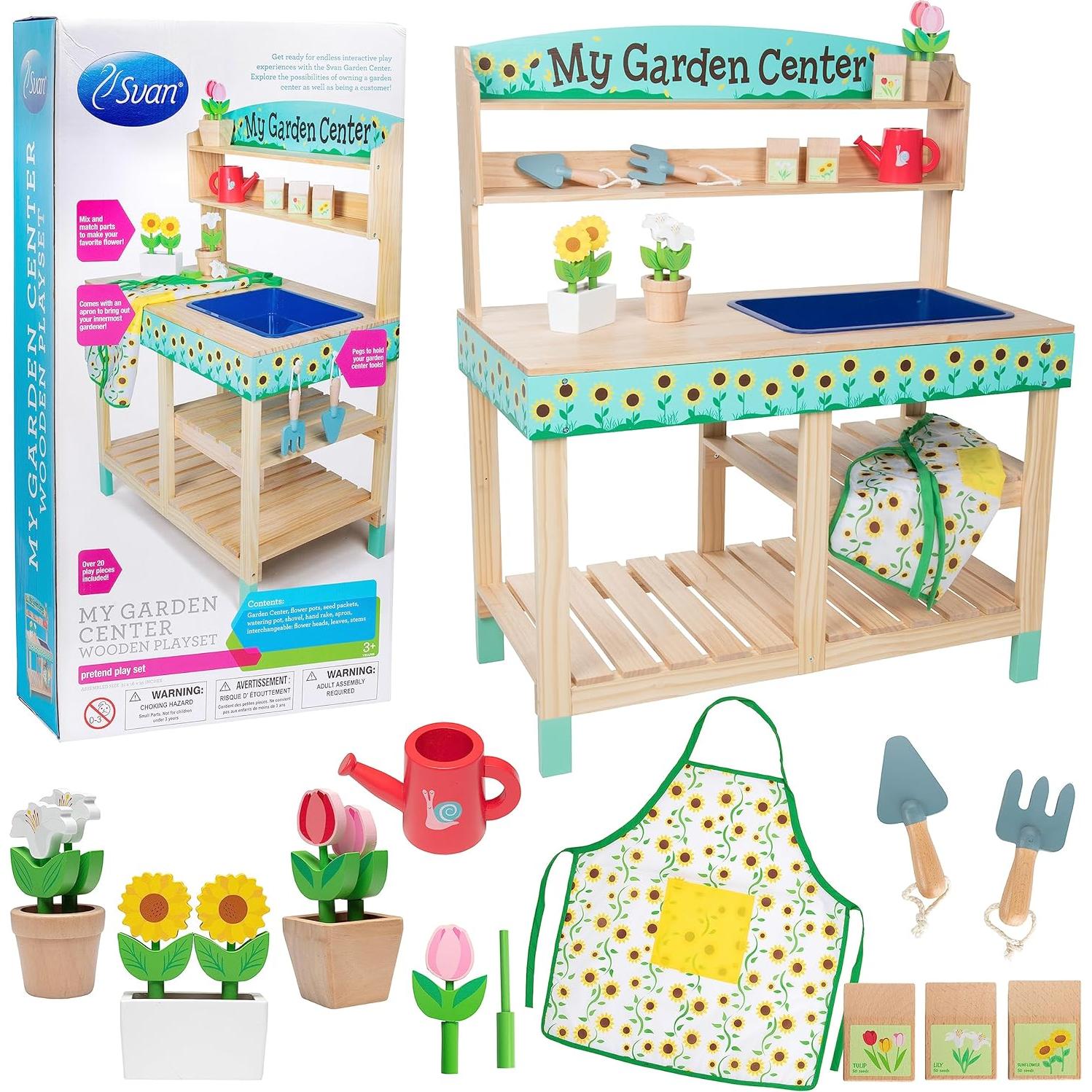Centro de Jardinería de Madera Svan - Set 22 Piezas Interactivo