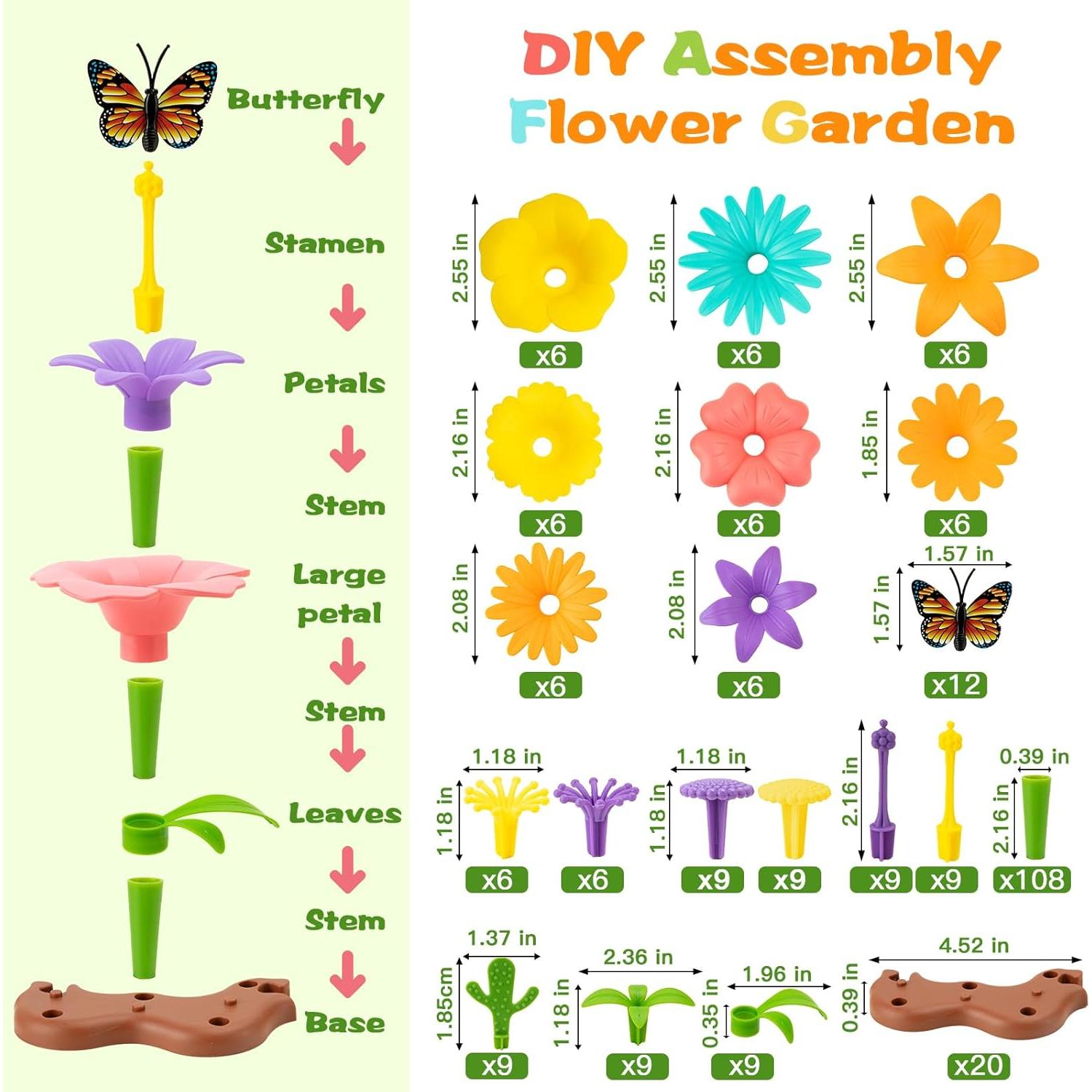 Juguete de Jardinería Funsland 272 PCS para Niños 3-8 Años