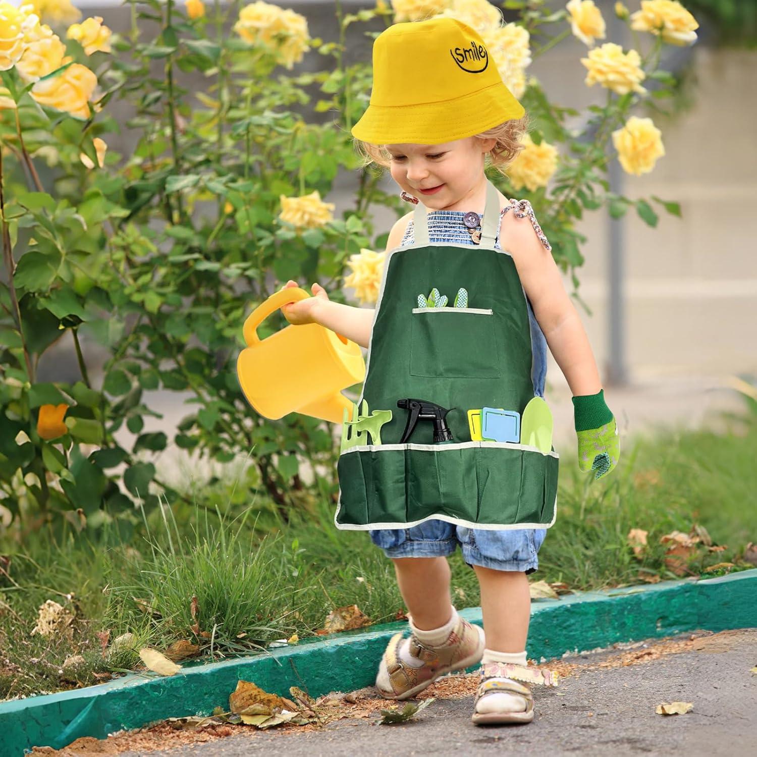 Juego de Jardinería para Niños YZNlife con Herramientas y Bolsa