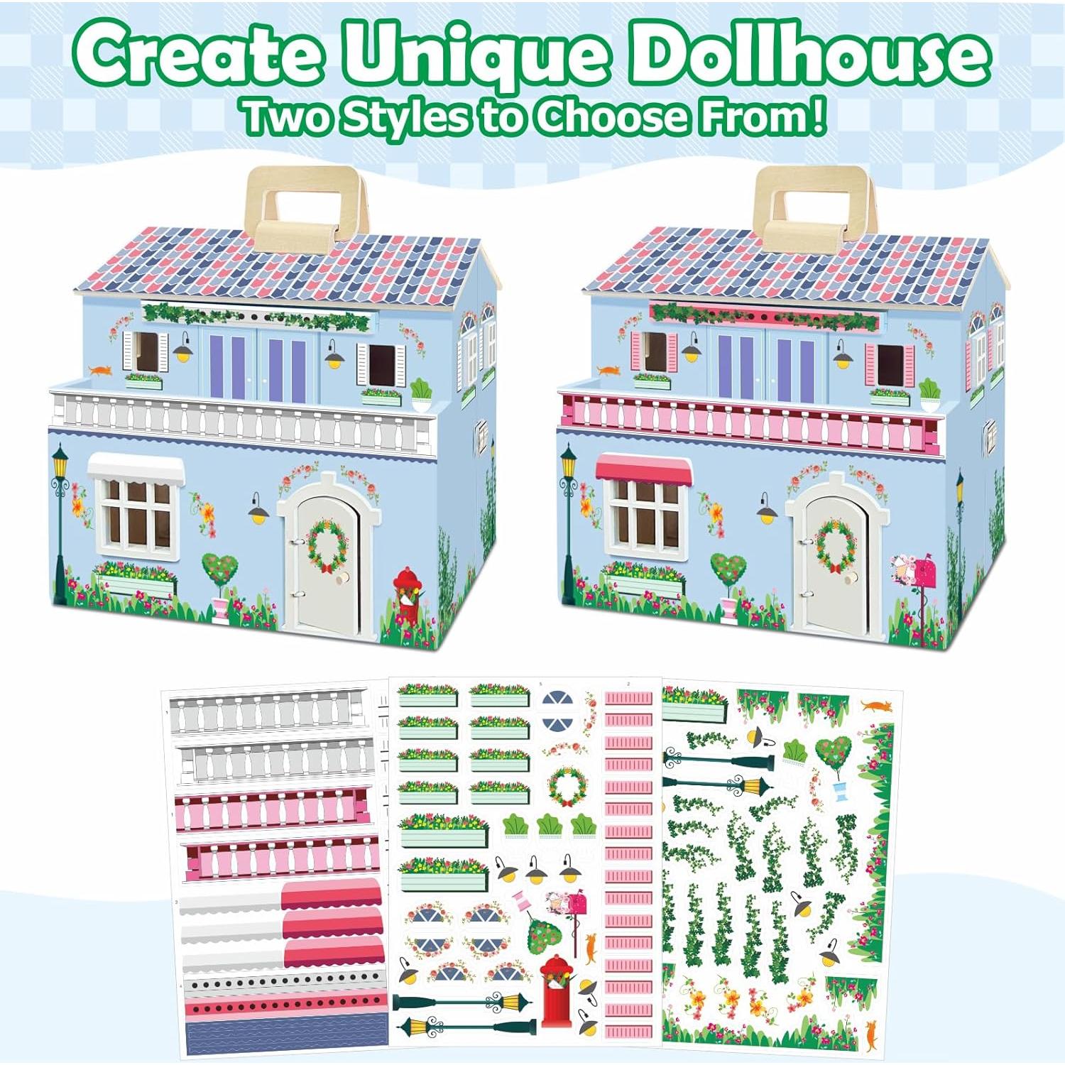 Casa de Muñecas de Madera SimpliPlay Plegable 4 Habitaciones