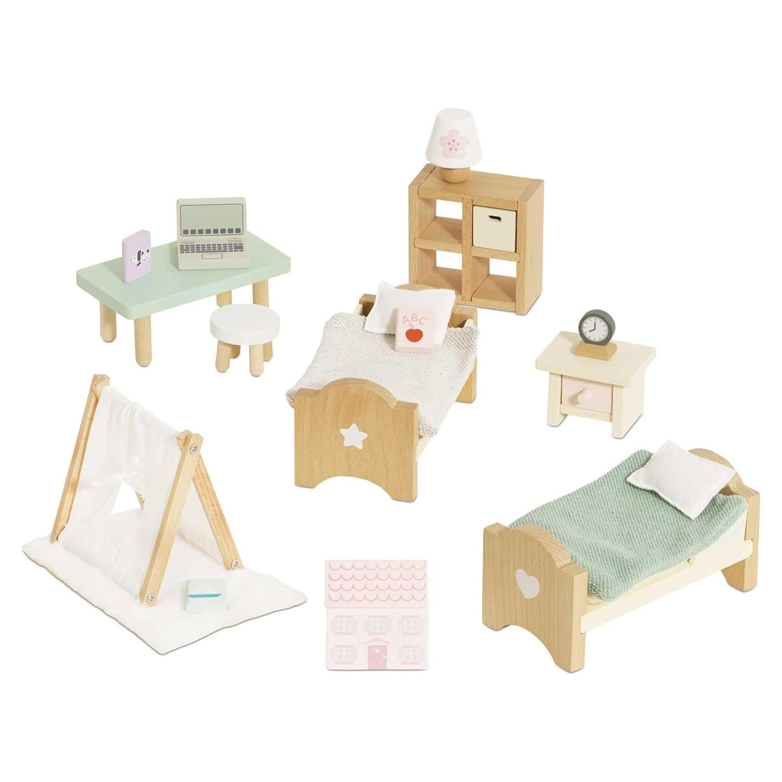 Conjunto de dormitorio de madera Le Toy Van SugarPlum 8 cm