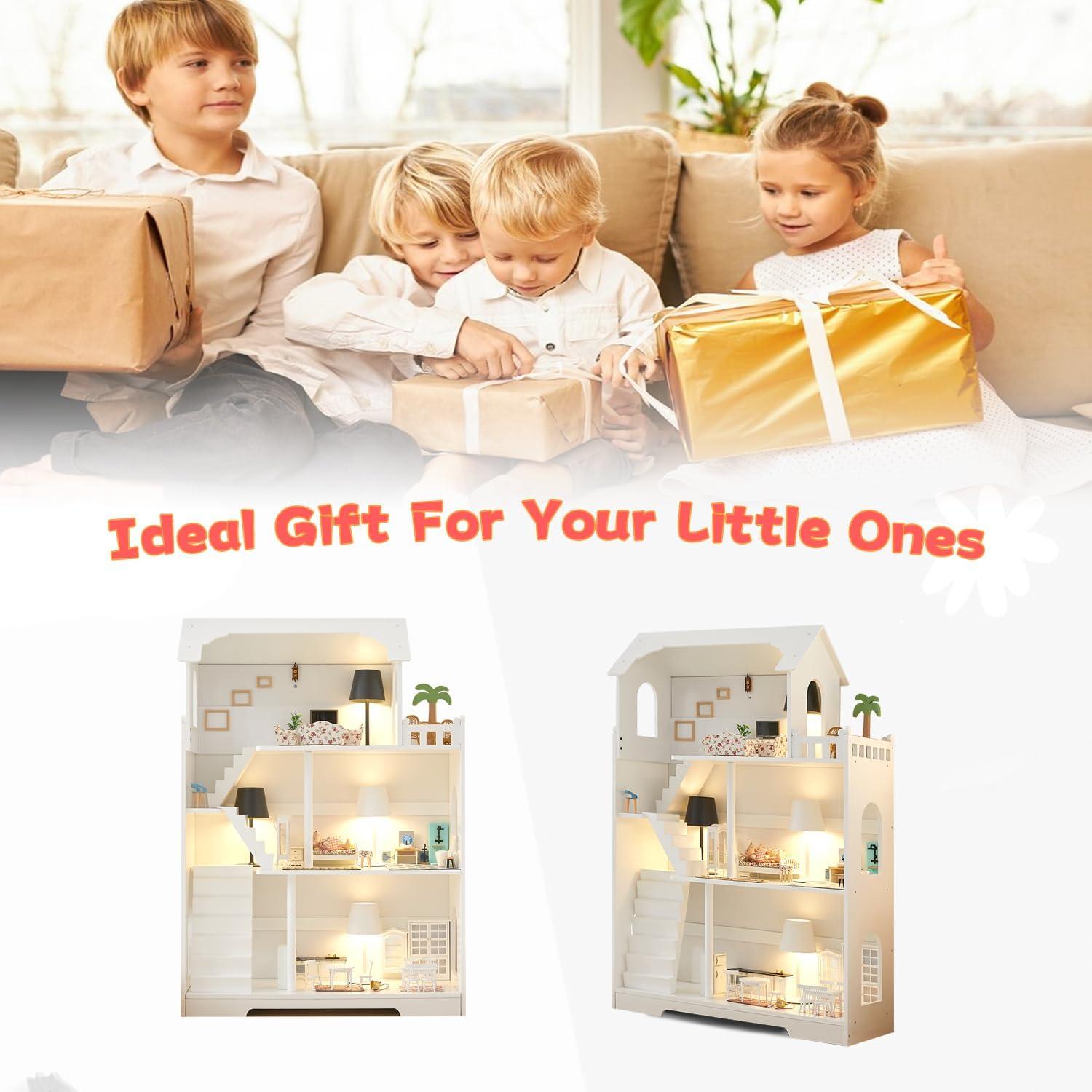 Estantería Casa de Muñecas VUCIBOL 3 Niveles 80.3x25.9x115.3 cm