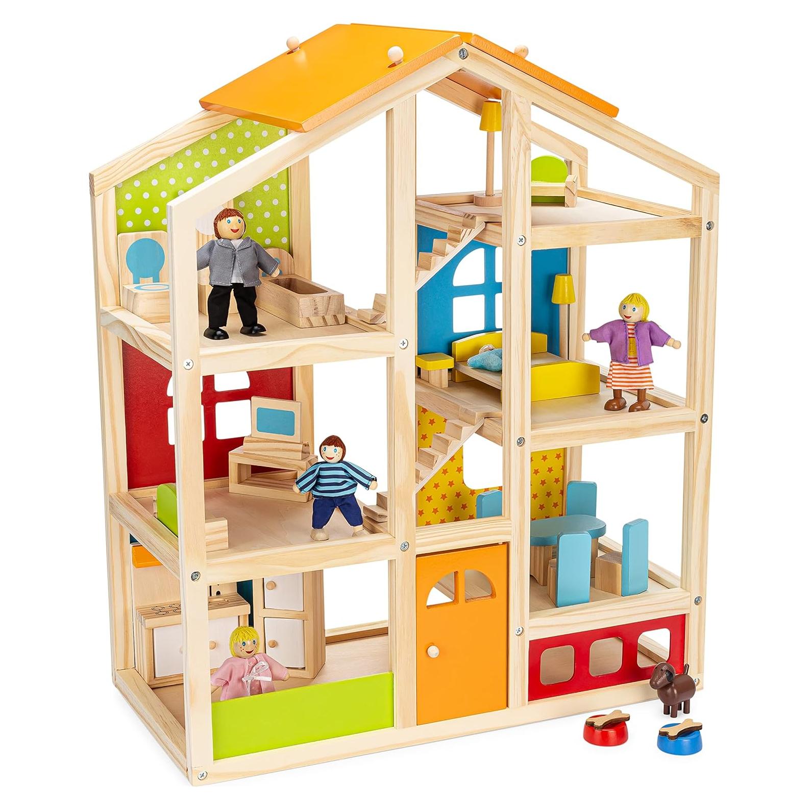 Casa de Muñecas de Madera Pidoko Kids Skylar - 20 Accesorios