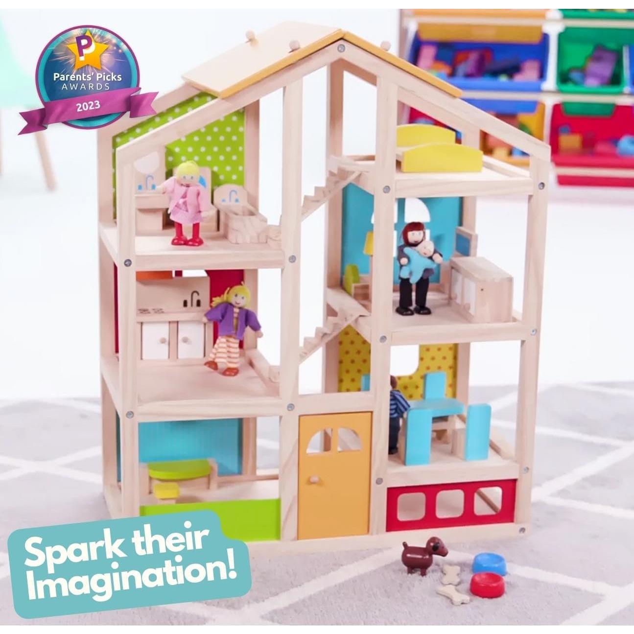 Casa de Muñecas de Madera Pidoko Kids Skylar - 20 Accesorios