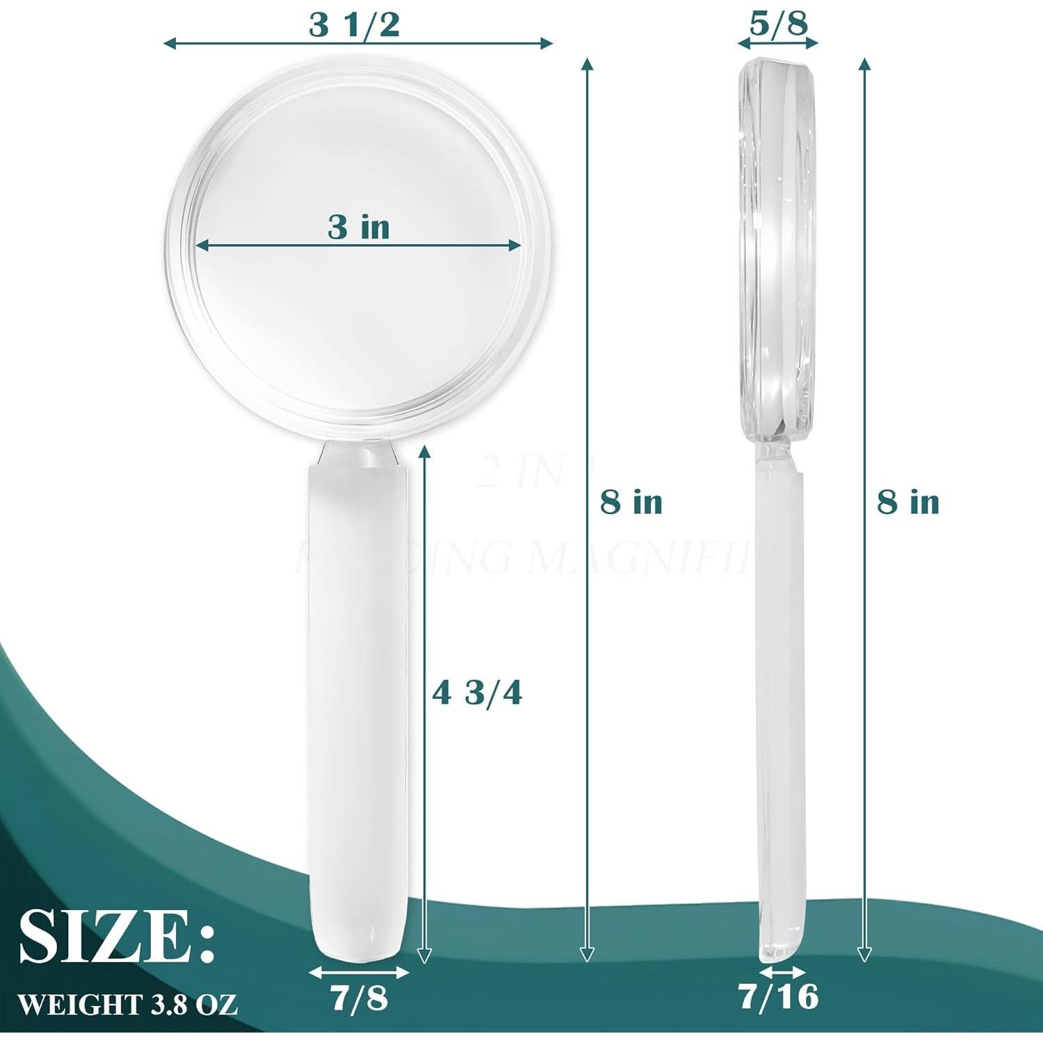 Lupa de Mano 3X MAGDEPO con Lente Acrílica Clara 20.32 cm