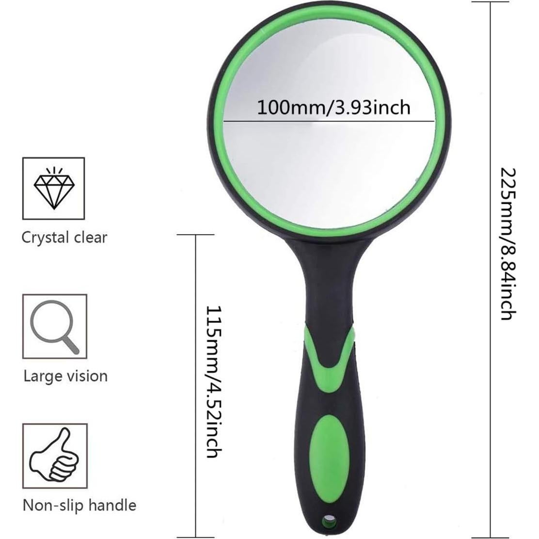 Lupa de Mano Rongon 10X 100mm Irrompible Paquete de 2
