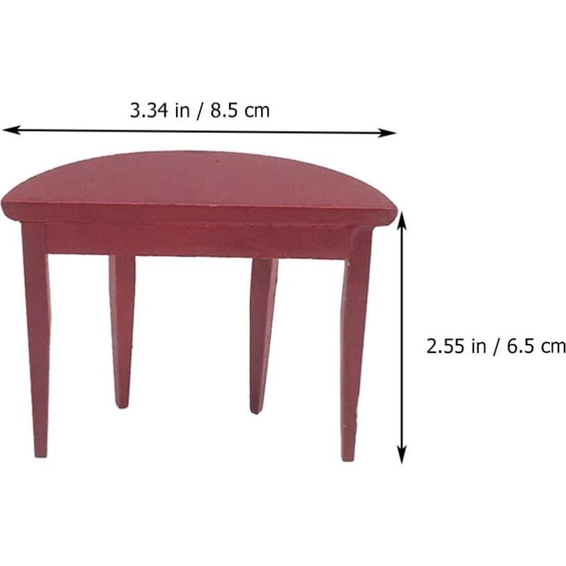 Mesa Lateral Miniatura de Madera EXCEART 8.5x6.5cm Accesorios