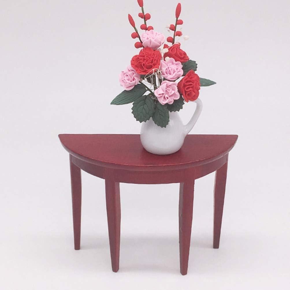 Mesa Lateral Miniatura de Madera EXCEART 8.5x6.5cm Accesorios