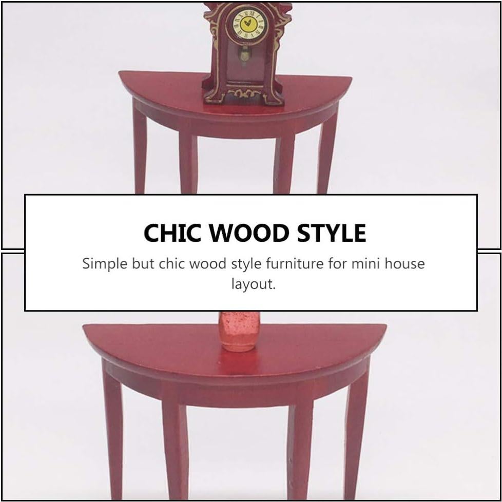 Mesa Lateral Miniatura de Madera EXCEART 8.5x6.5cm Accesorios