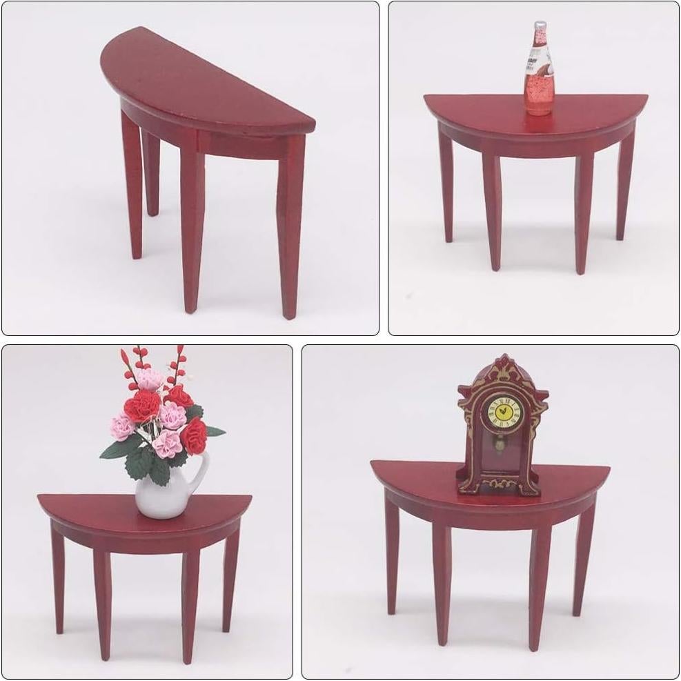 Mesa Lateral Miniatura de Madera EXCEART 8.5x6.5cm Accesorios