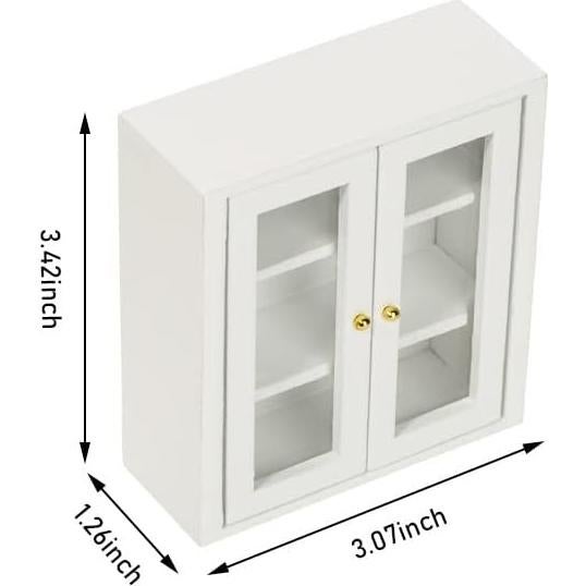 Armario de Pared Miniatura Cutemini 1:12 Blanco Madera