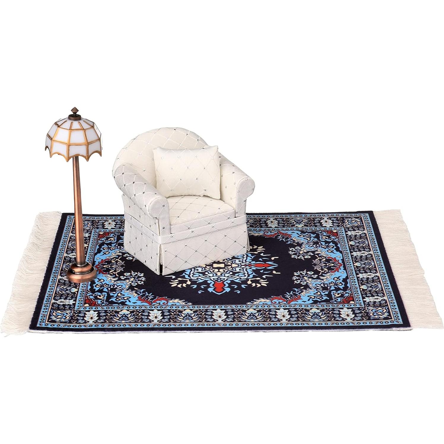 Sofá Sillón Miniatura Inusitus Tapizado Blanco con Puntos