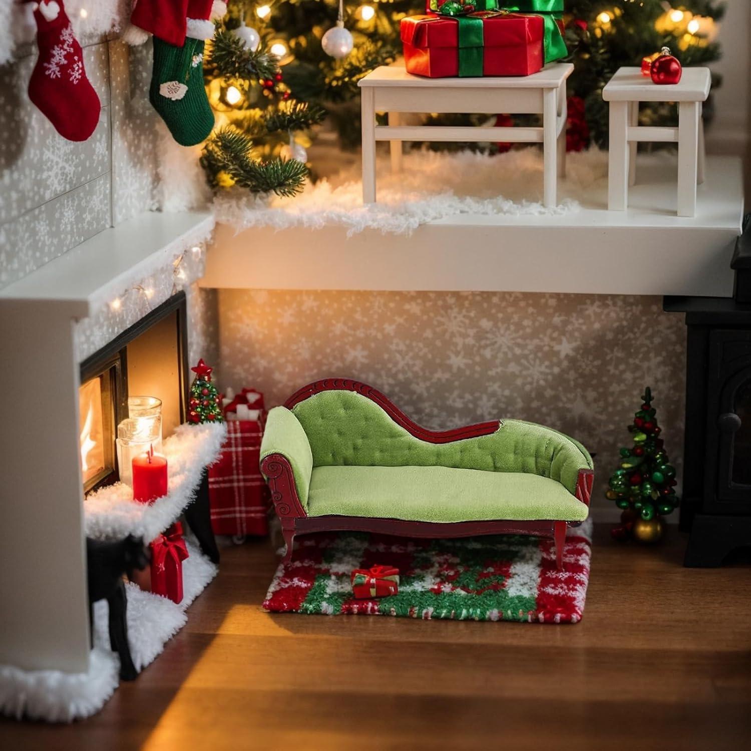 Banco de Madera Vintage Jarbins para Casa de Muñecas 1:12