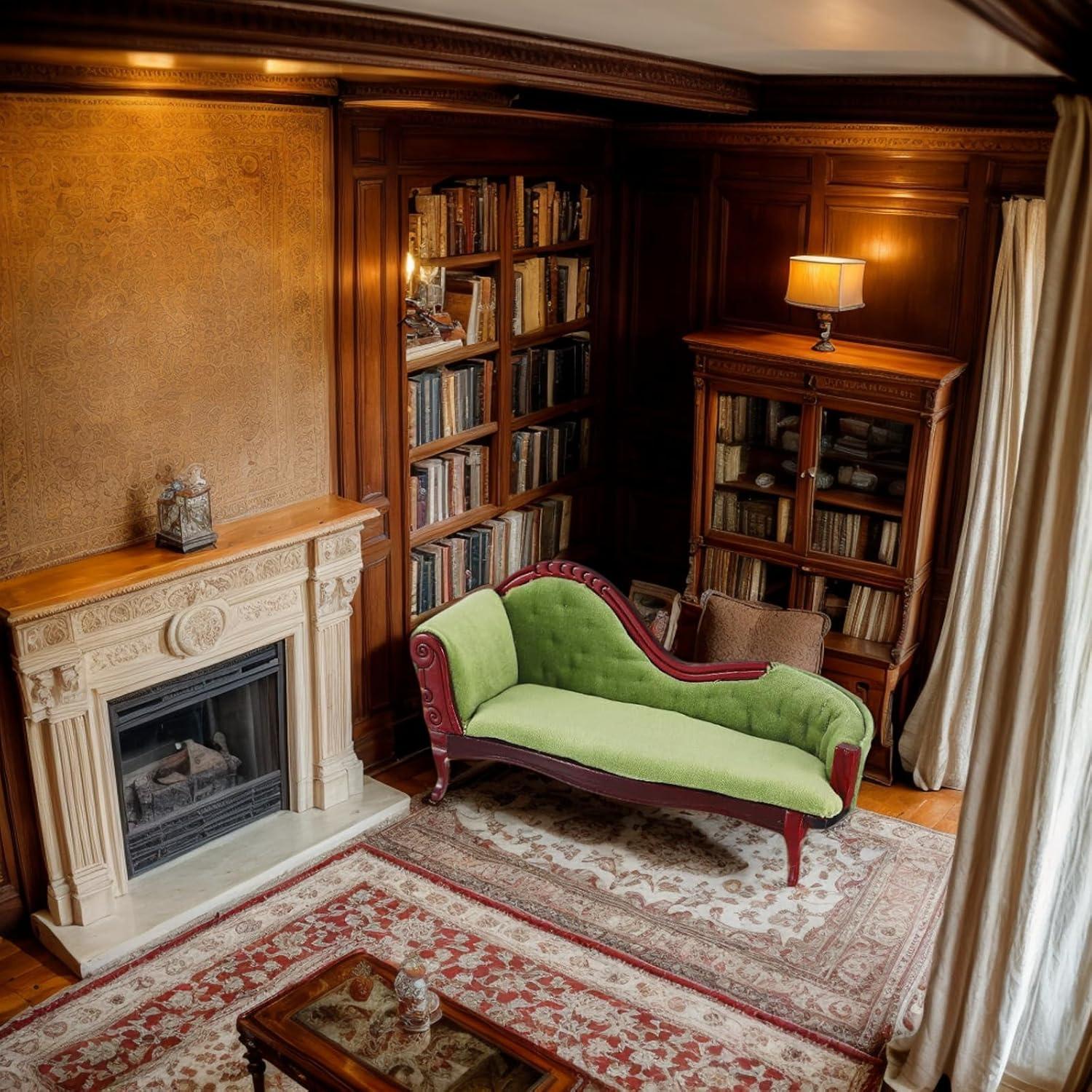 Banco de Madera Vintage Jarbins para Casa de Muñecas 1:12