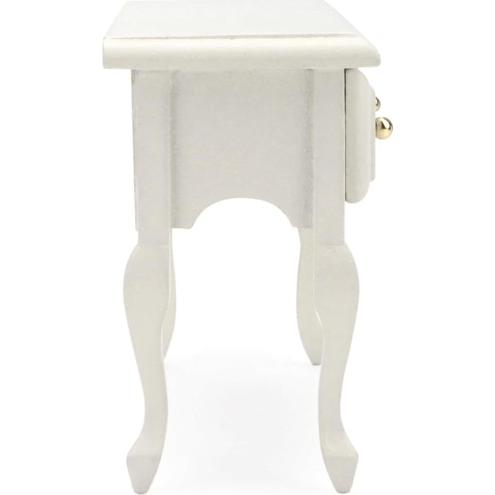 Mesa Miniatura 1:12 Cutemini Escritorio Blanco con 3 Cajones