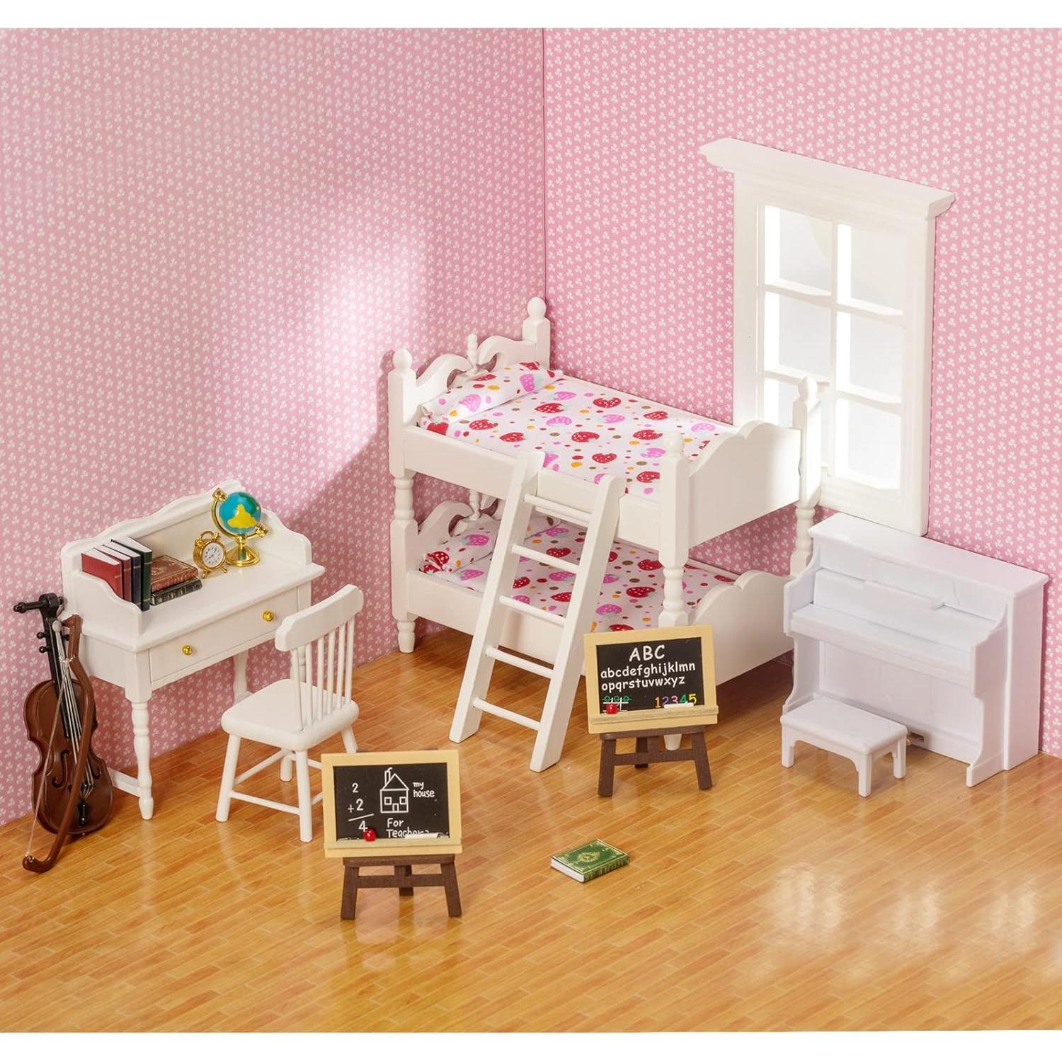 Juego de Muebles Miniatura SAMCAMI para Casa de Muñecas 1:12