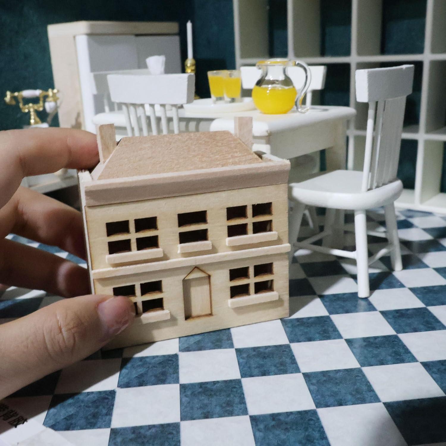 Casa de Muñecas Miniatura Cutemini 1:12 Madera Natural