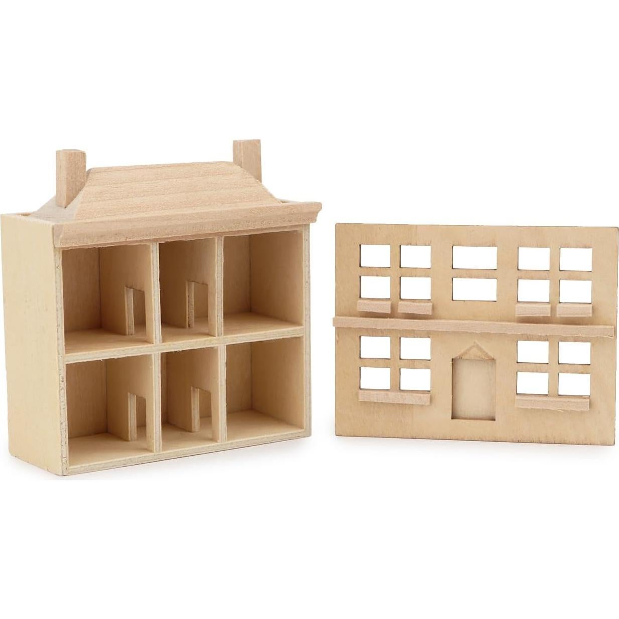 Casa de Muñecas Miniatura Cutemini 1:12 Madera Natural