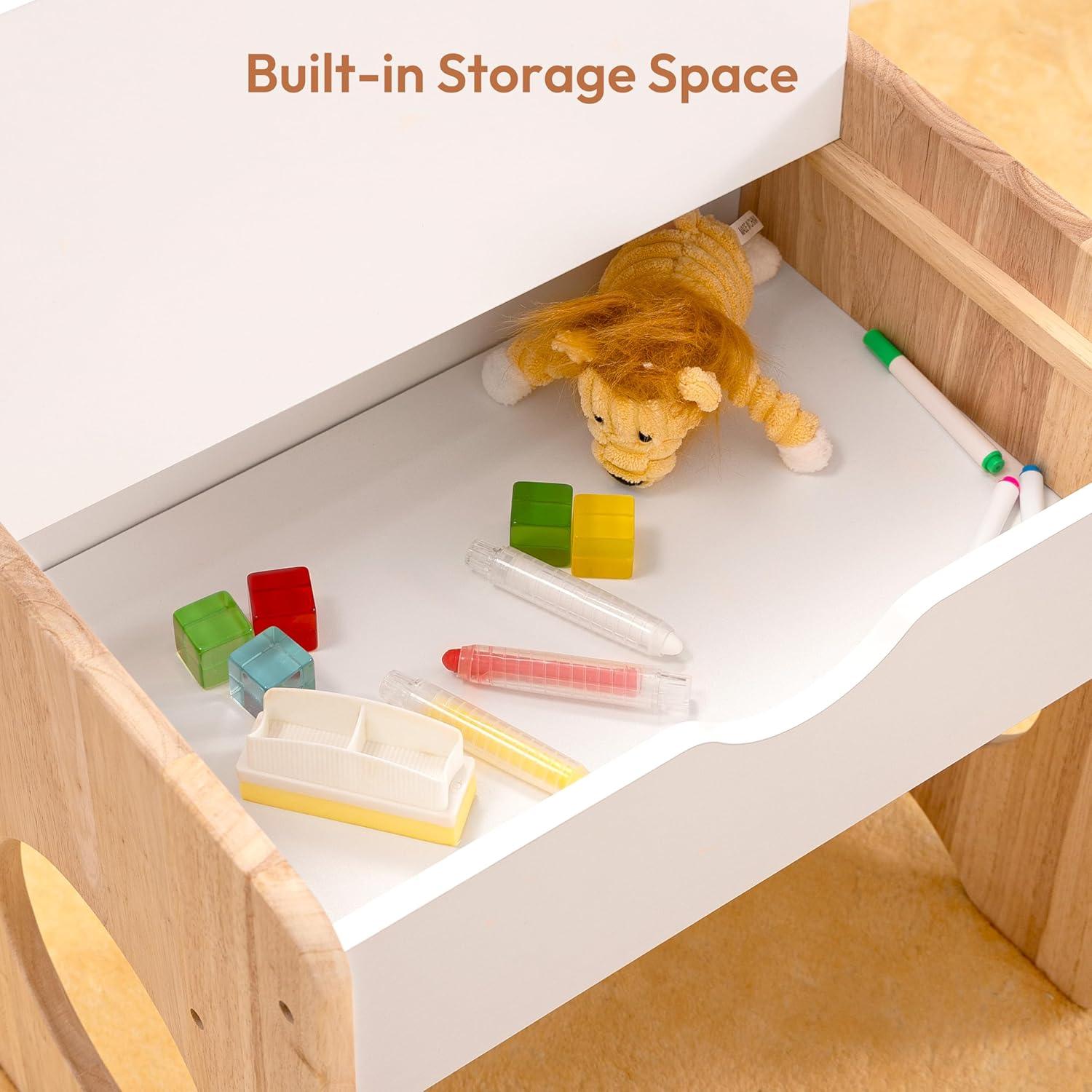 Conjunto de Mesa y Sillas Montessori Woodtoe con Almacenamiento