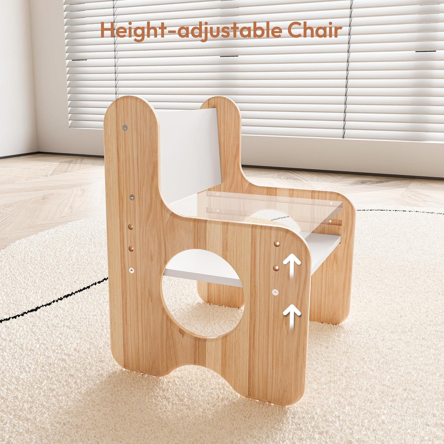 Conjunto de Mesa y Sillas Montessori Woodtoe con Almacenamiento