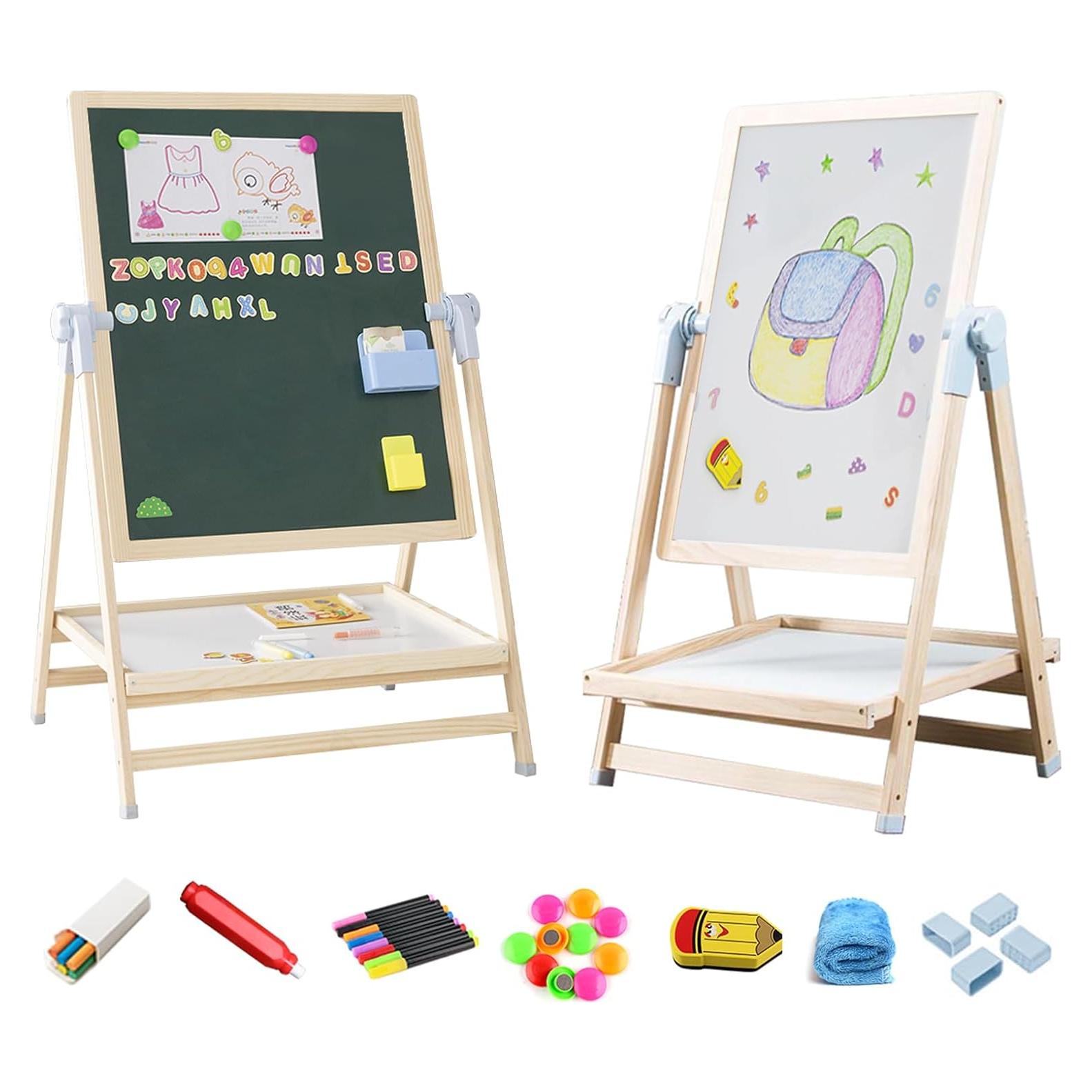 Caballete de Arte Montessori Adena Ajustable 2 en 1 Madera