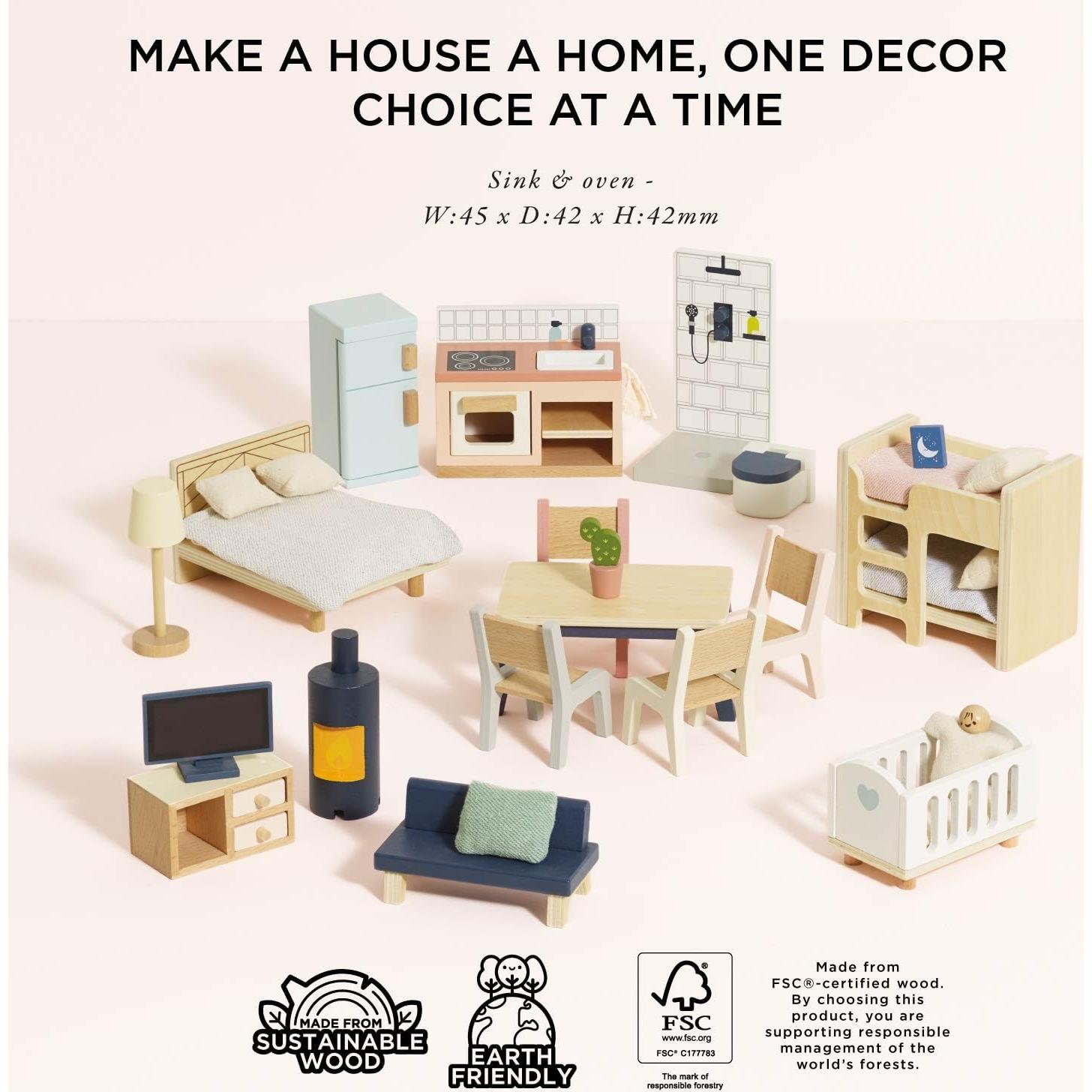 Juego de Muebles de Madera Le Toy Van Daisylane 37 Piezas