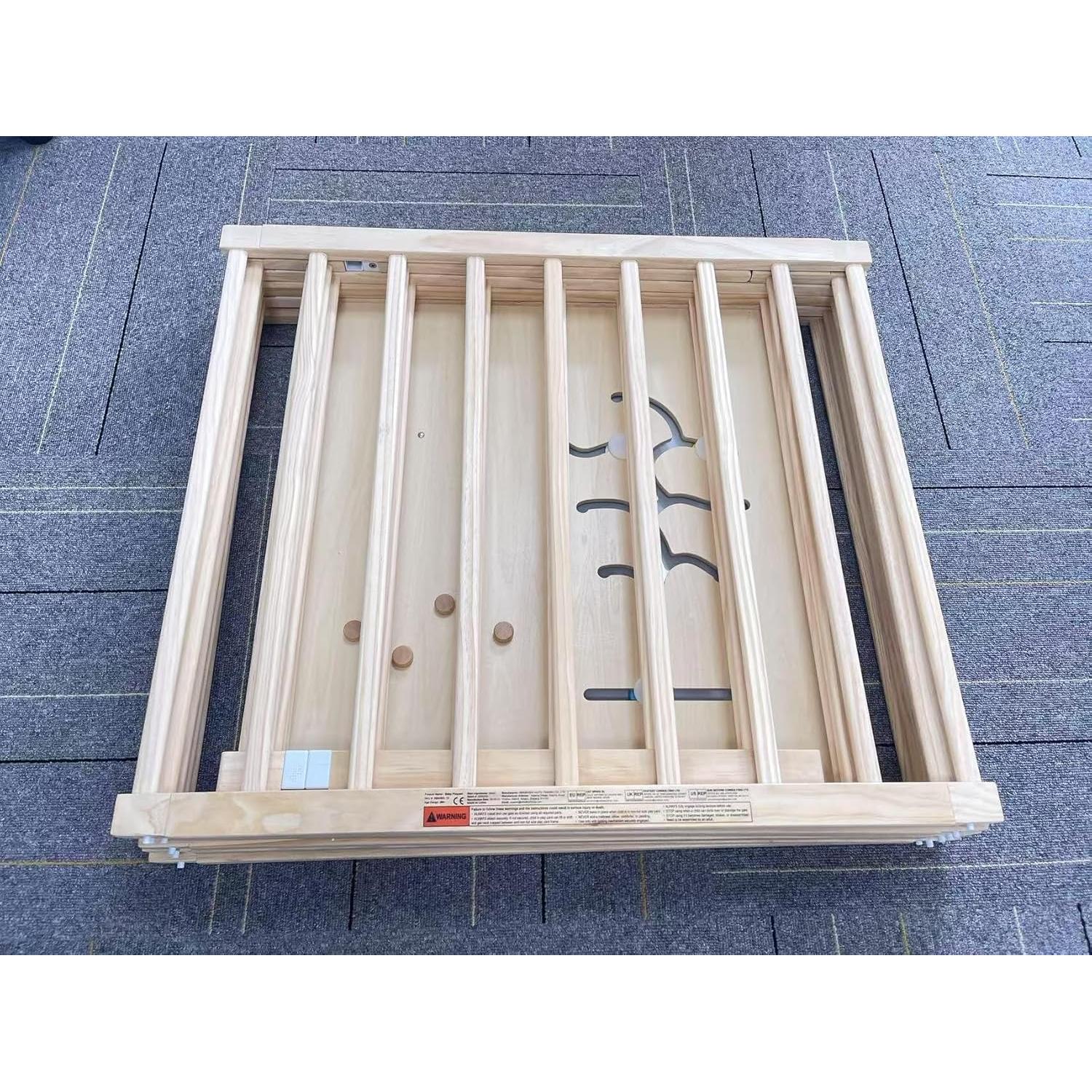 All-in-one Wood Baby Playpen with Door, Adjustable Wooden Play Fence with Dual-Sided Chalkboard, Whiteboard & Montessori Activity Toys, Expandable Activity Center Safe Playard for Babies 3M+