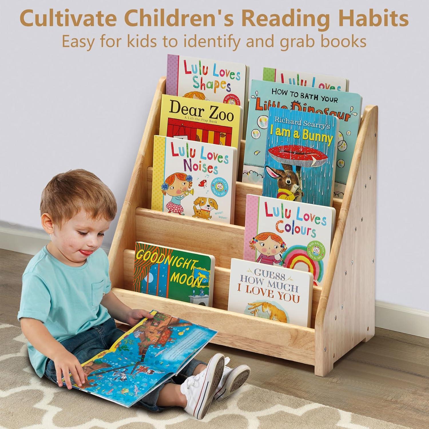 Estantería Montessori Nuoex 5 Niveles Madera Natural para Niños