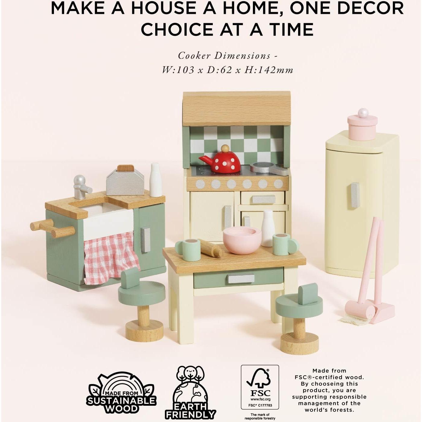 Muebles de Cocina Rosebud Le Toy Van ME059 - Madera 25.5x25.5 cm