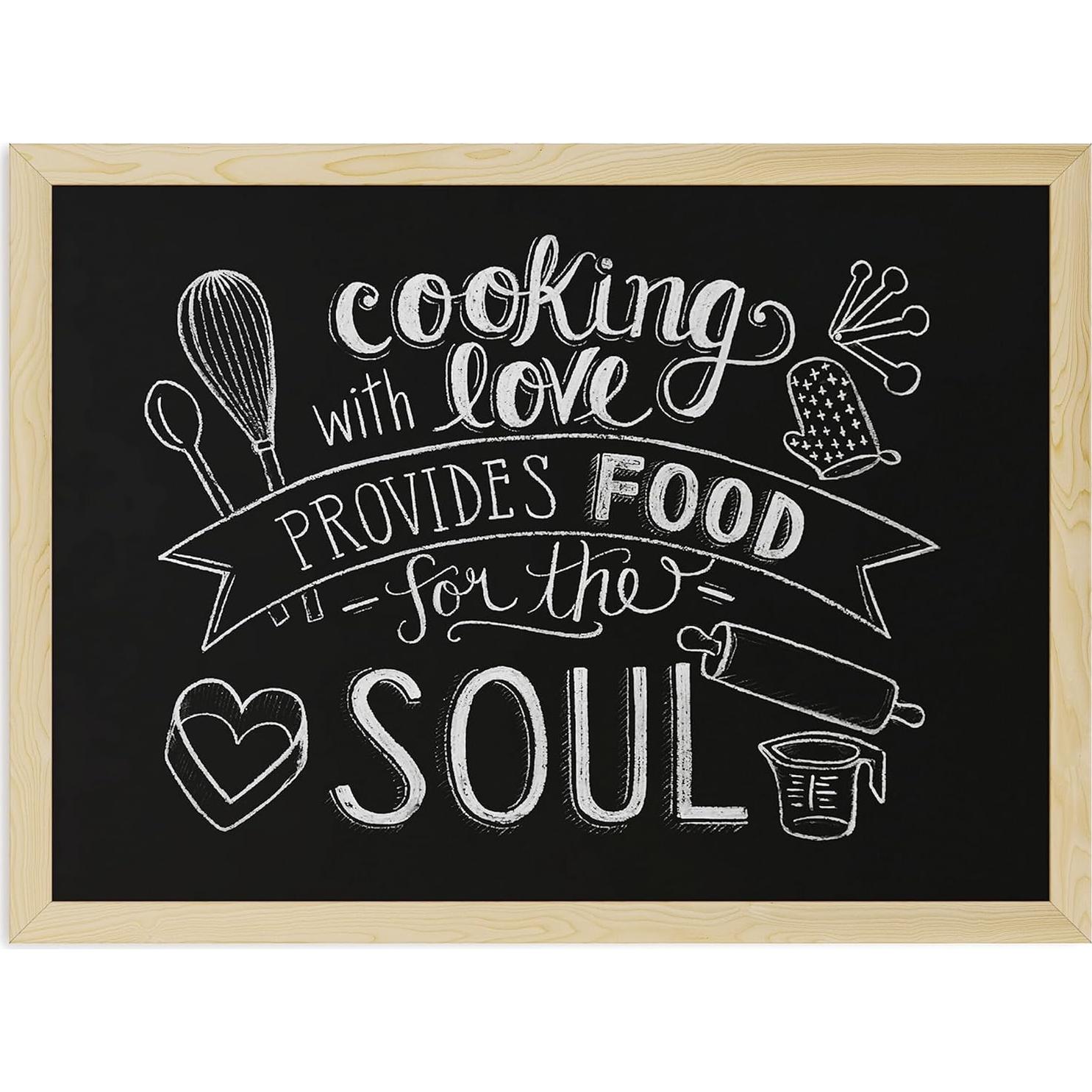 Pizarra de Tiza U Brands 58.4x43.2 cm con Marco de Roble