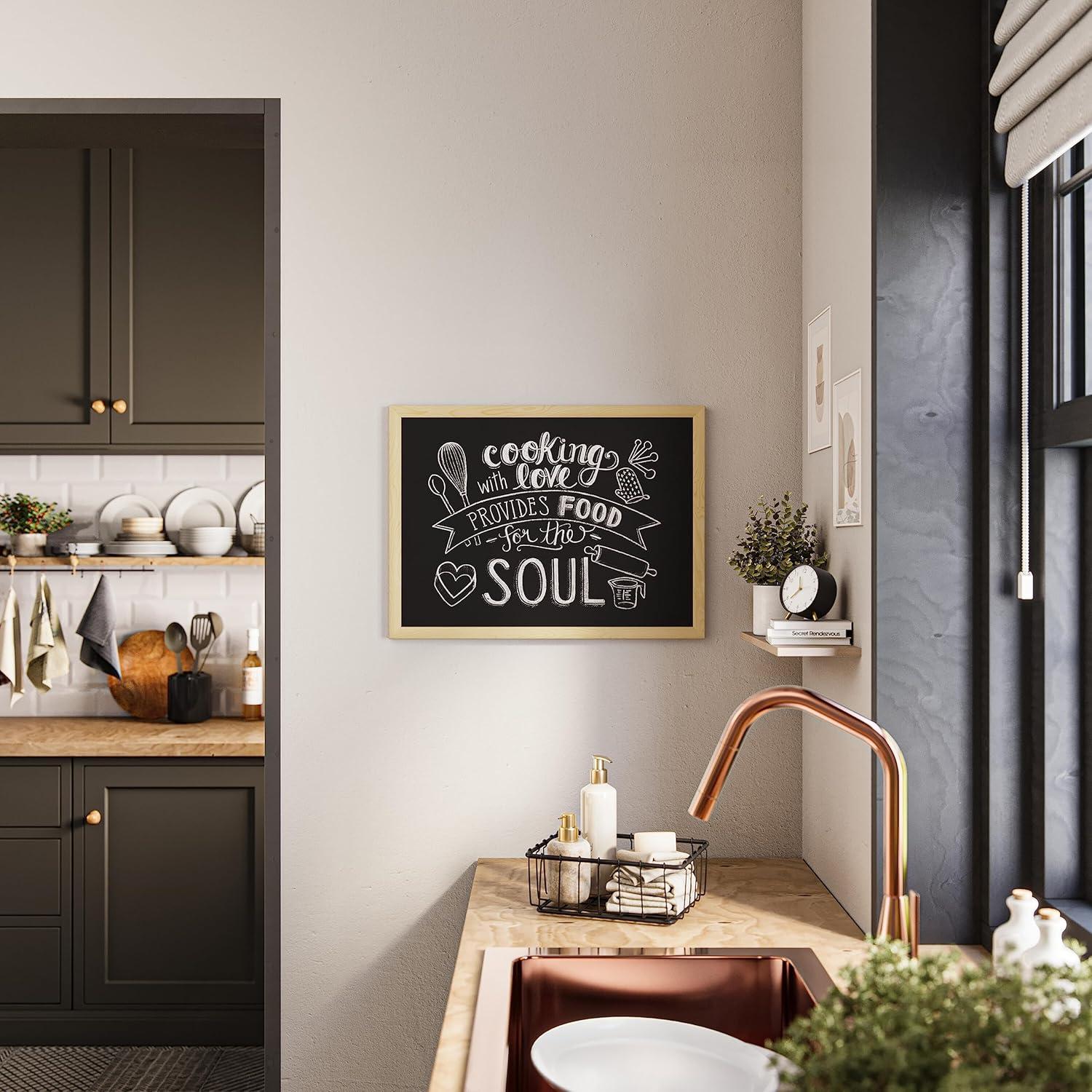 Pizarra de Tiza U Brands 58.4x43.2 cm con Marco de Roble