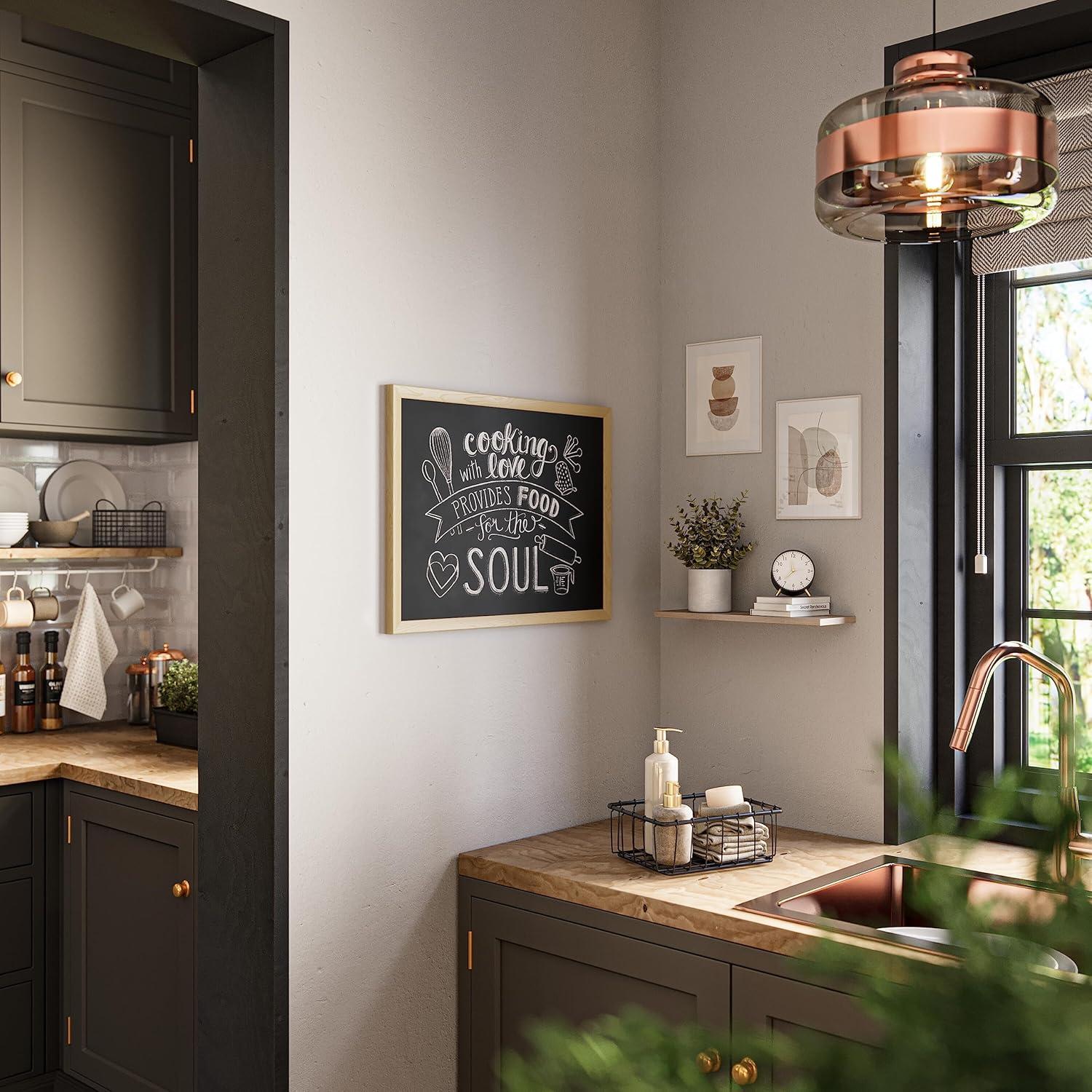 Pizarra de Tiza U Brands 58.4x43.2 cm con Marco de Roble