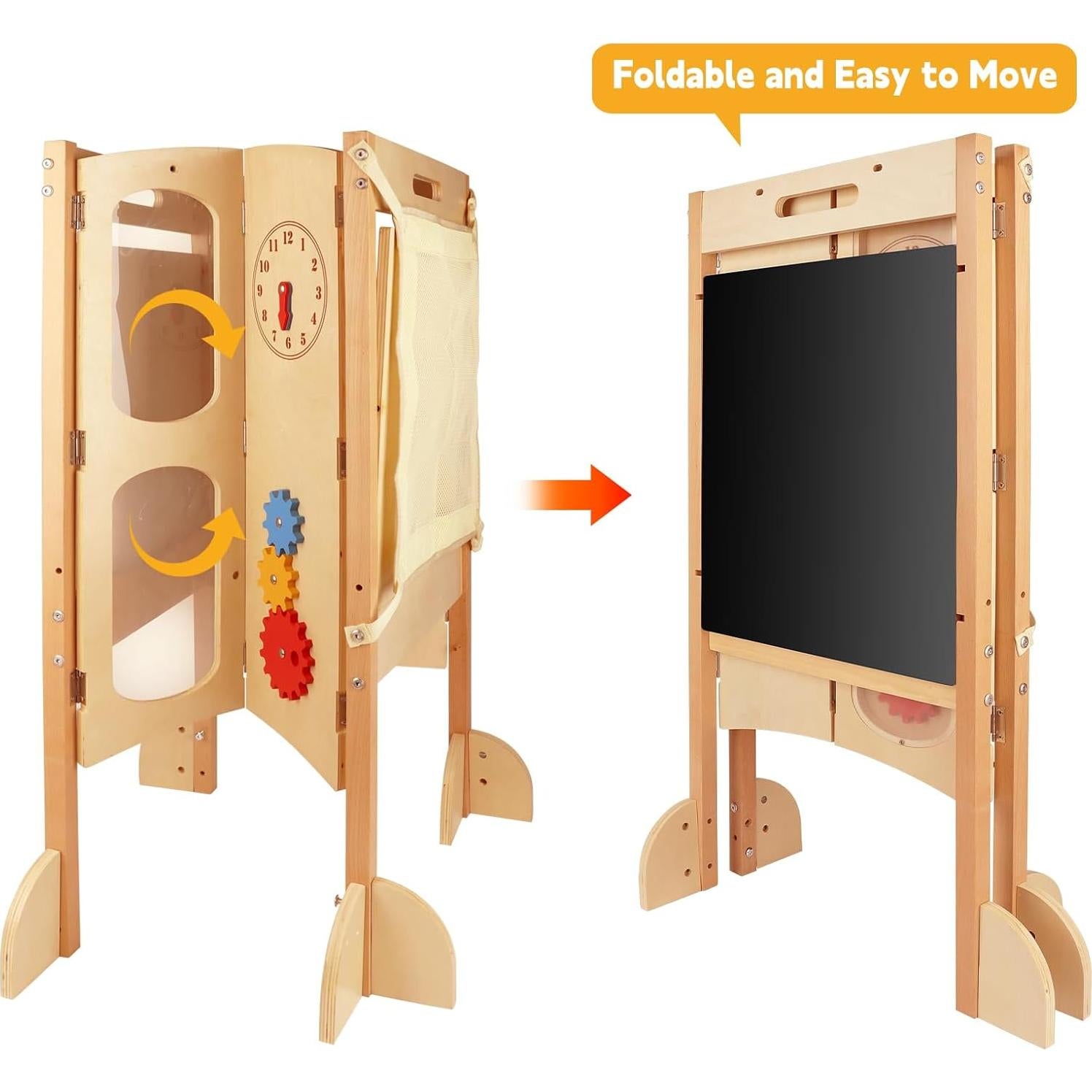 Torre de Cocina Plegable Sinpedex para Niños con 2 Pasos