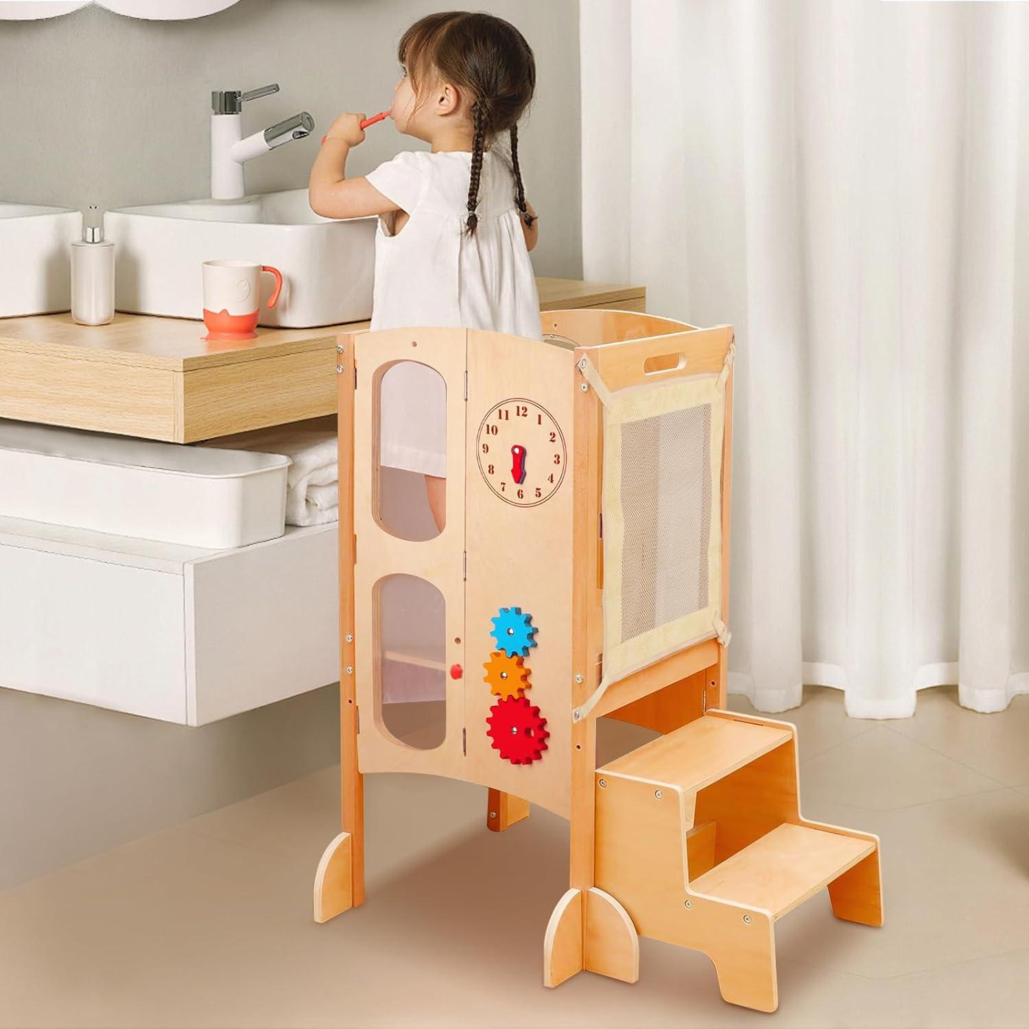 Torre de Cocina Plegable Sinpedex para Niños con 2 Pasos