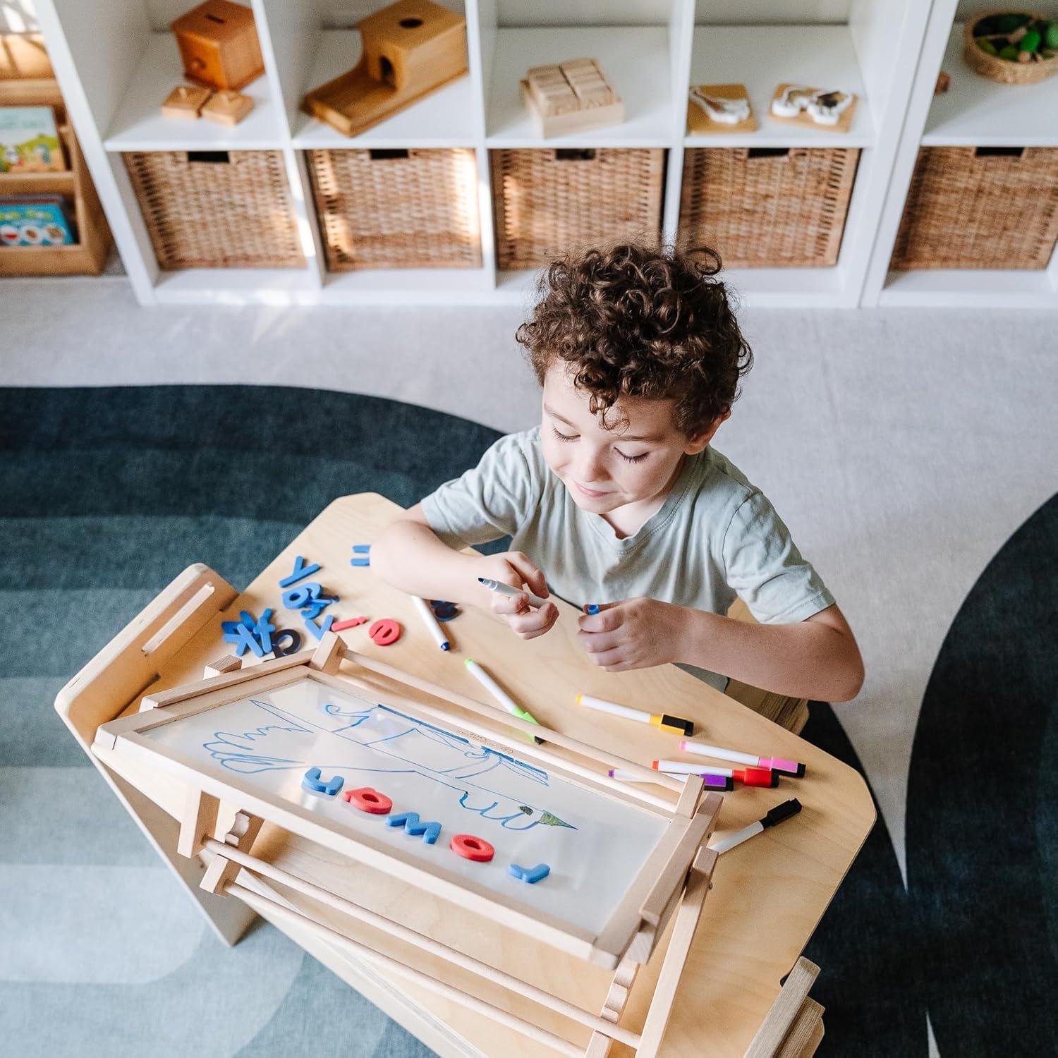 Caballete de Mesa Montessori & Me - Pizarra Doble Cara 38x30cm