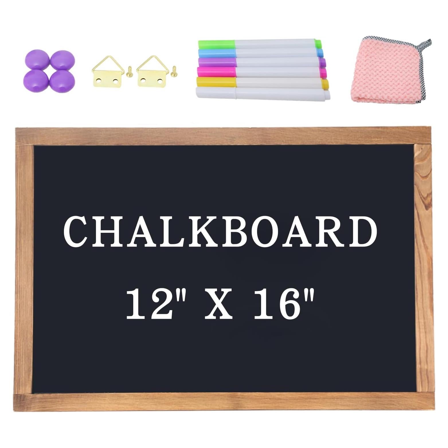 Pizarra Magnética TONICE 30x40 cm con Marco de Madera Rústica