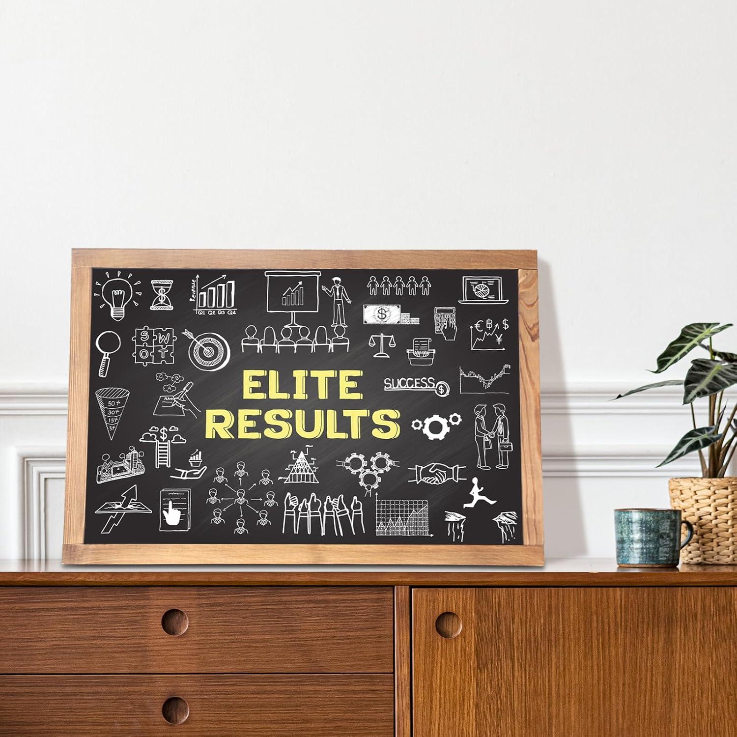 Pizarra Magnética TONICE 30x40 cm con Marco de Madera Rústica