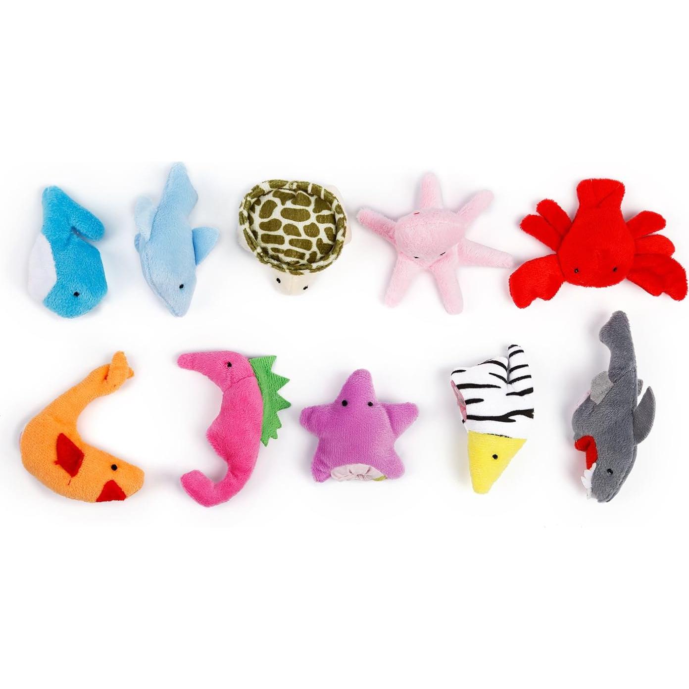 20 Títeres de Dedo de Animales Oiuros - Terciopelo Suave