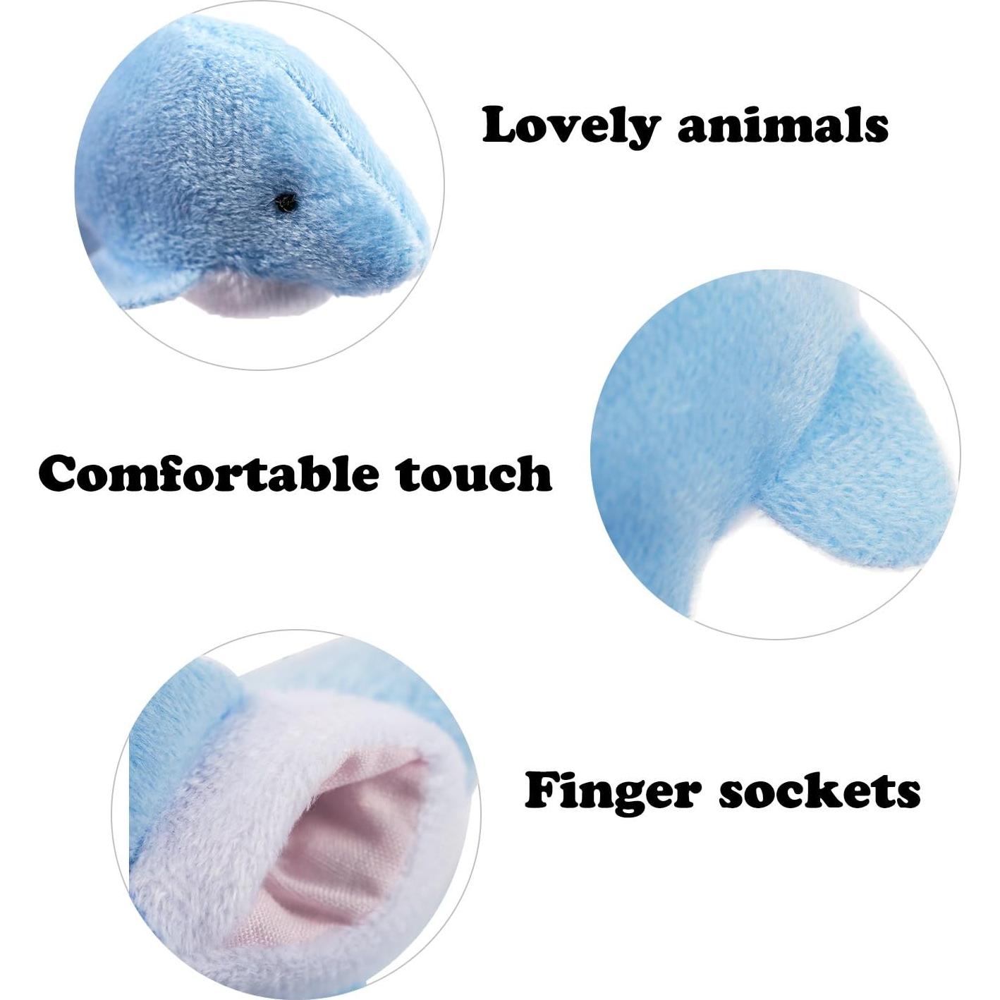 20 Títeres de Dedo de Animales Oiuros - Terciopelo Suave