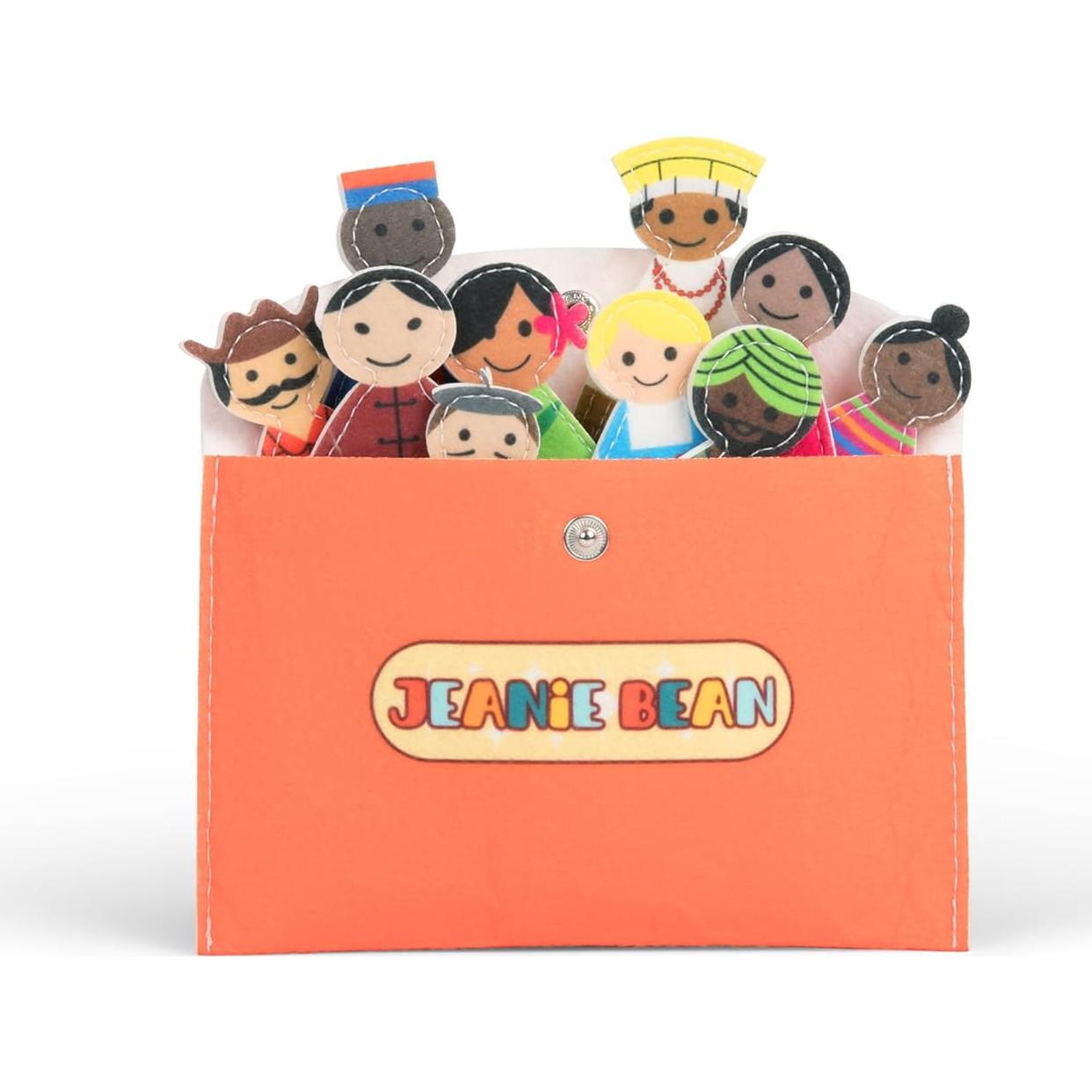 Títeres de dedo educativos Jeanie Bean - Juego de 10 piezas