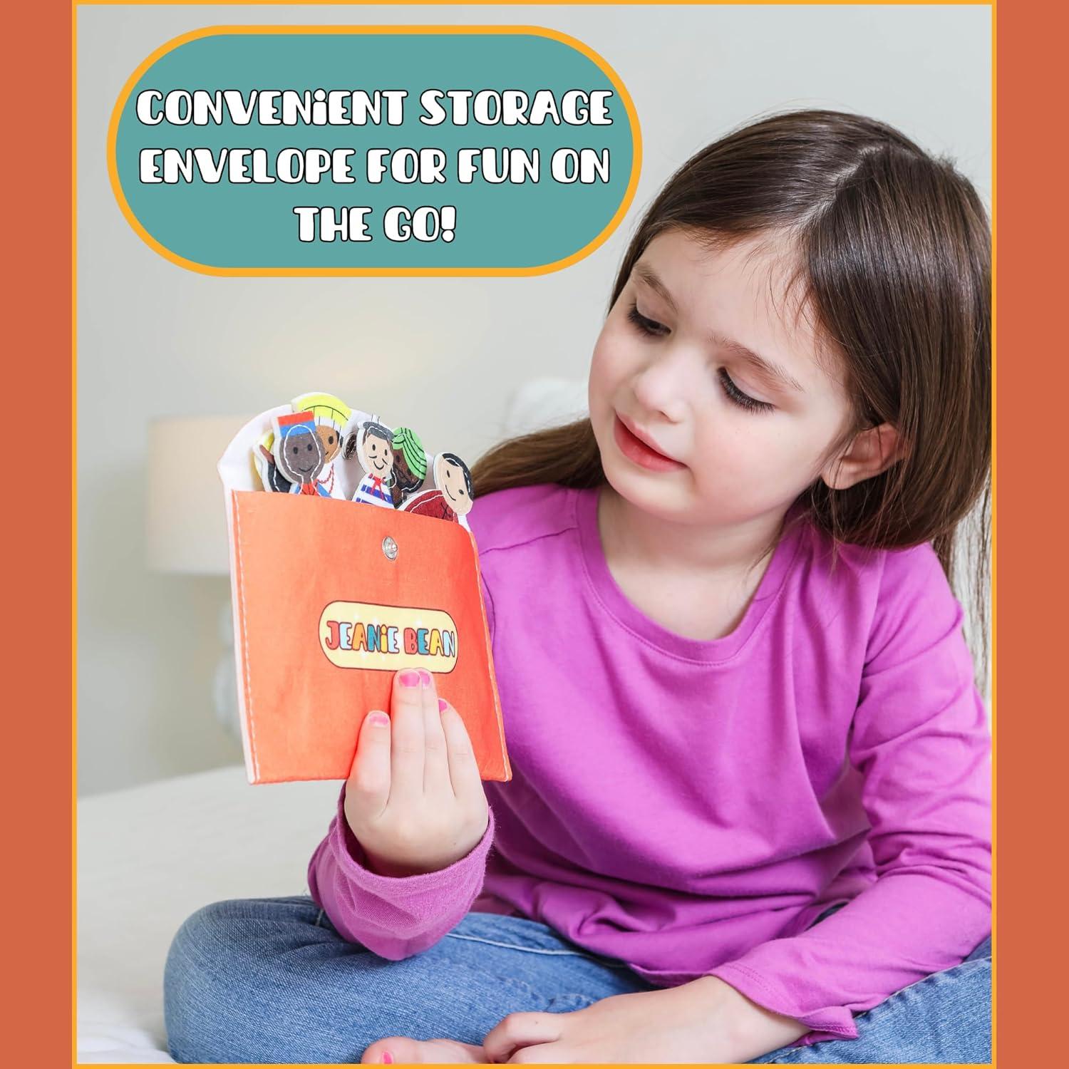 Títeres de dedo educativos Jeanie Bean - Juego de 10 piezas