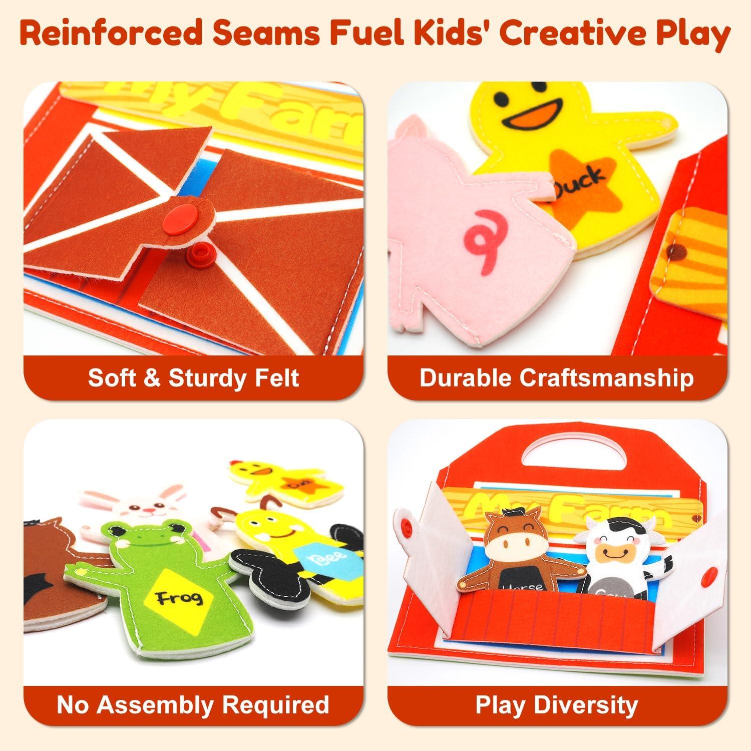 Títeres de dedo de animales de granja Kikiyaki - 10 piezas