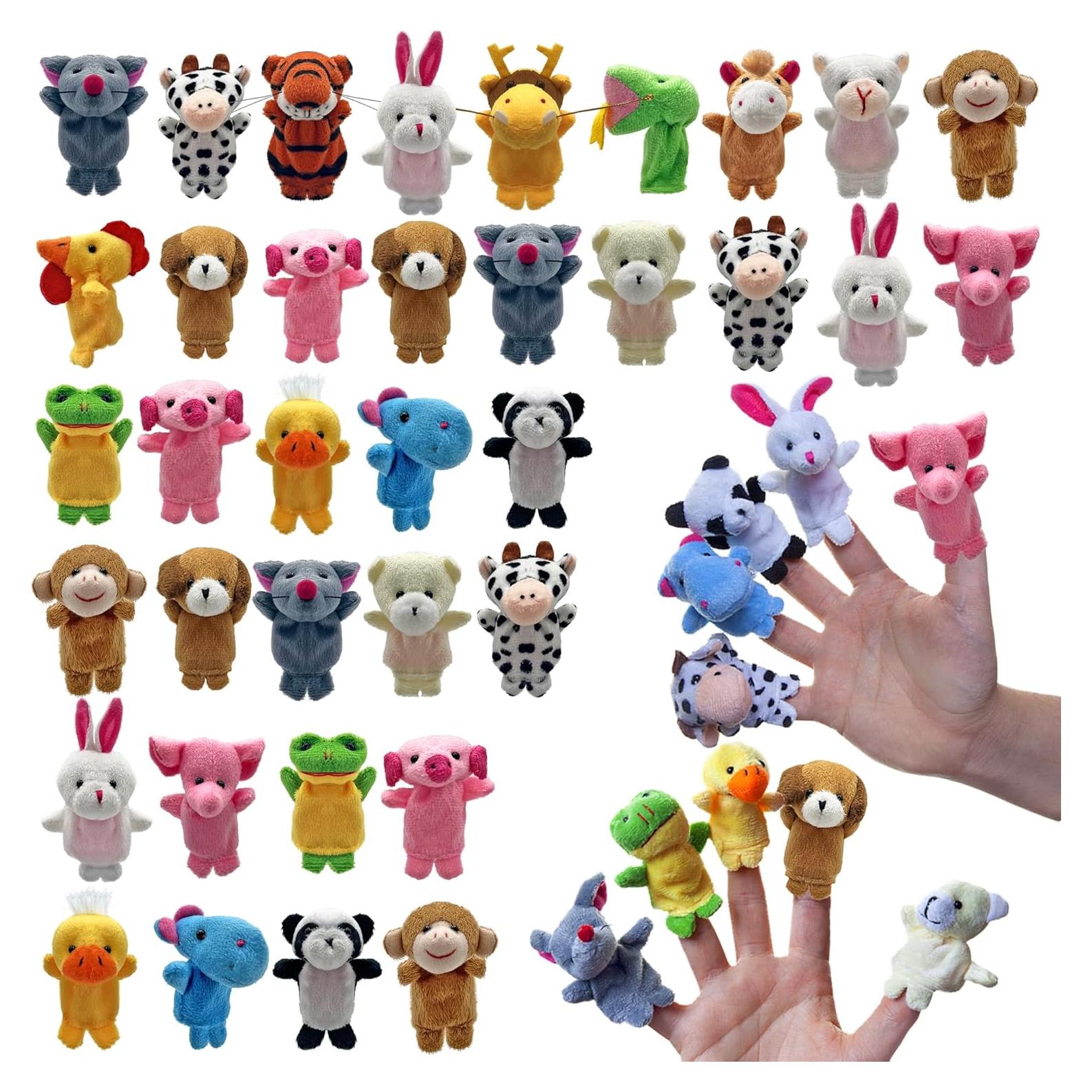 Conjunto de 36 Marionetas de Dedo XIPEGPA para Cuentacuentos