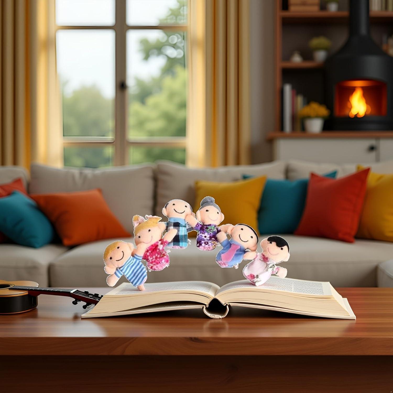 Juego de 6 Mini Títeres de Dedo Fansoftiks - Familia Abuelos