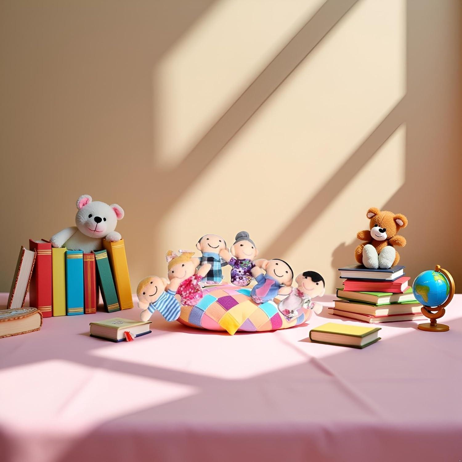 Juego de 6 Mini Títeres de Dedo Fansoftiks - Familia Abuelos