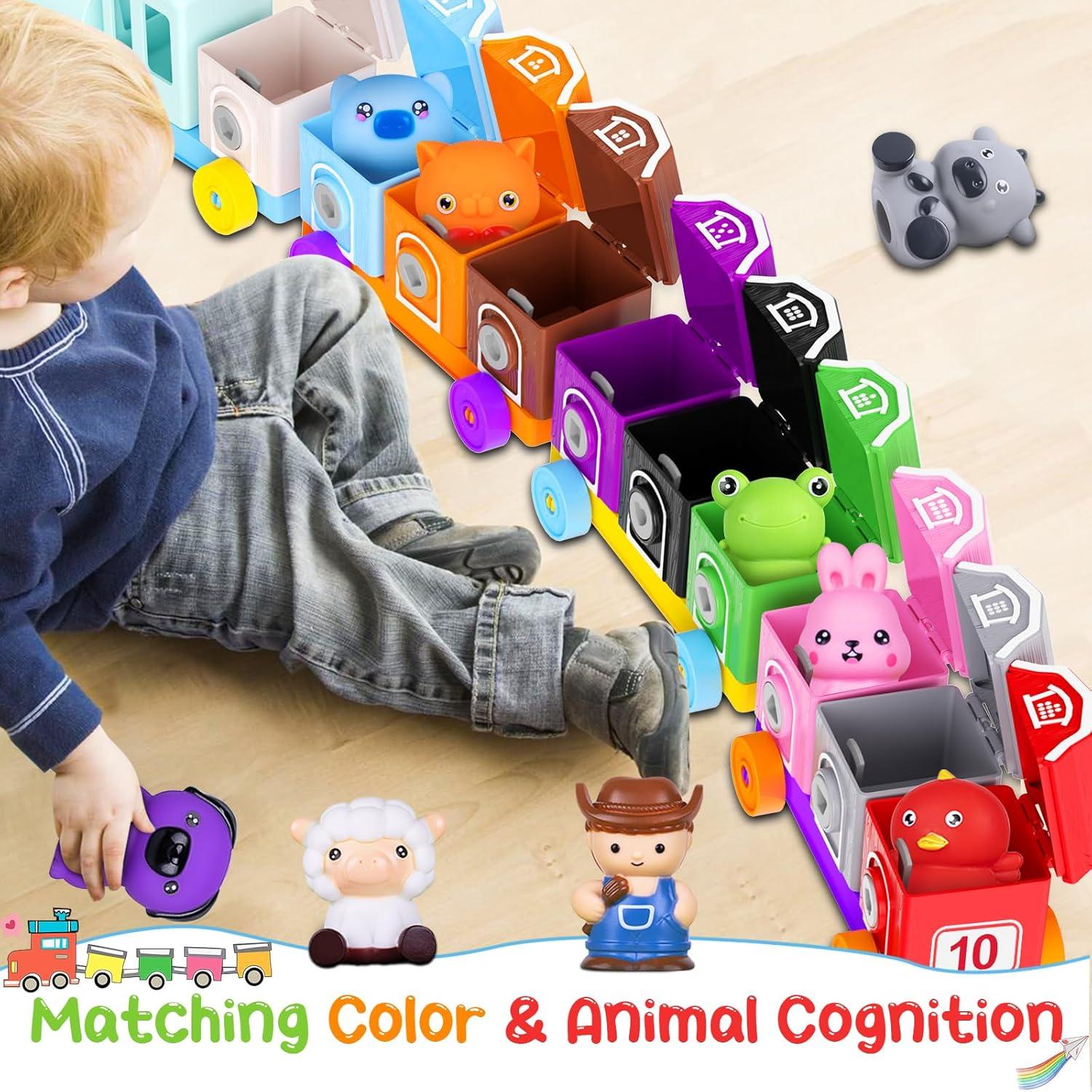 Juguete de Tren Montessori Tubkam para Niños 1-4 Años