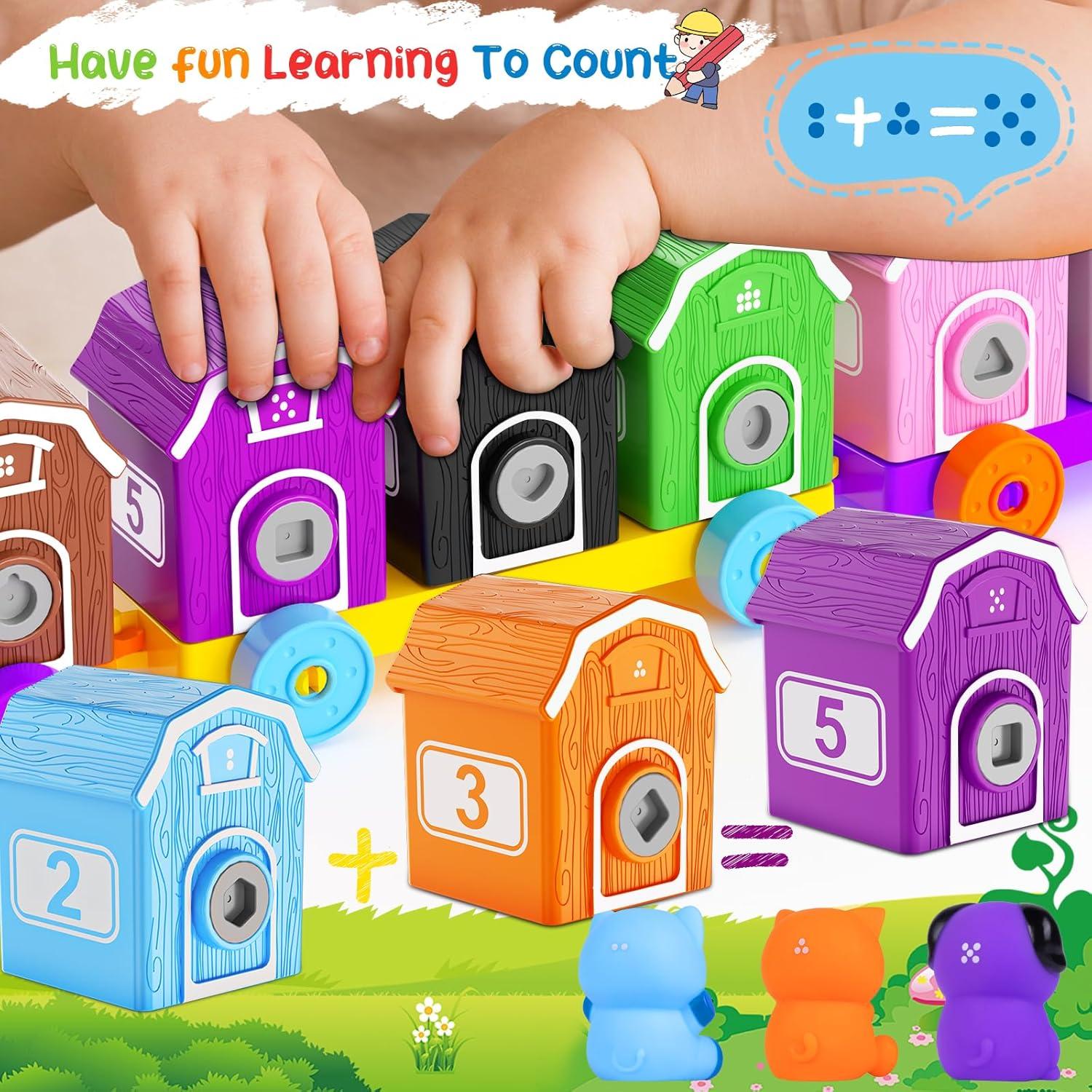 Juguete de Tren Montessori Tubkam para Niños 1-4 Años