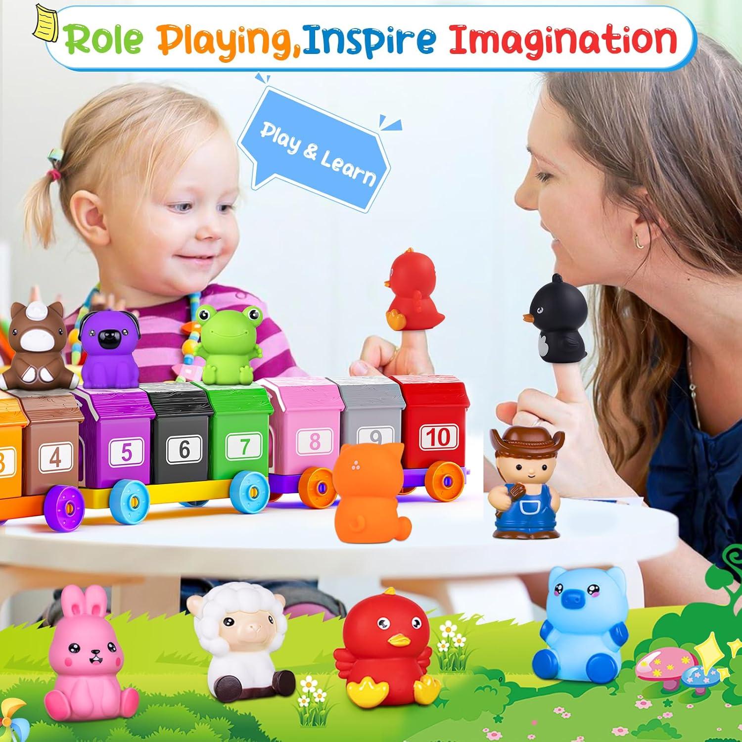 Juguete de Tren Montessori Tubkam para Niños 1-4 Años