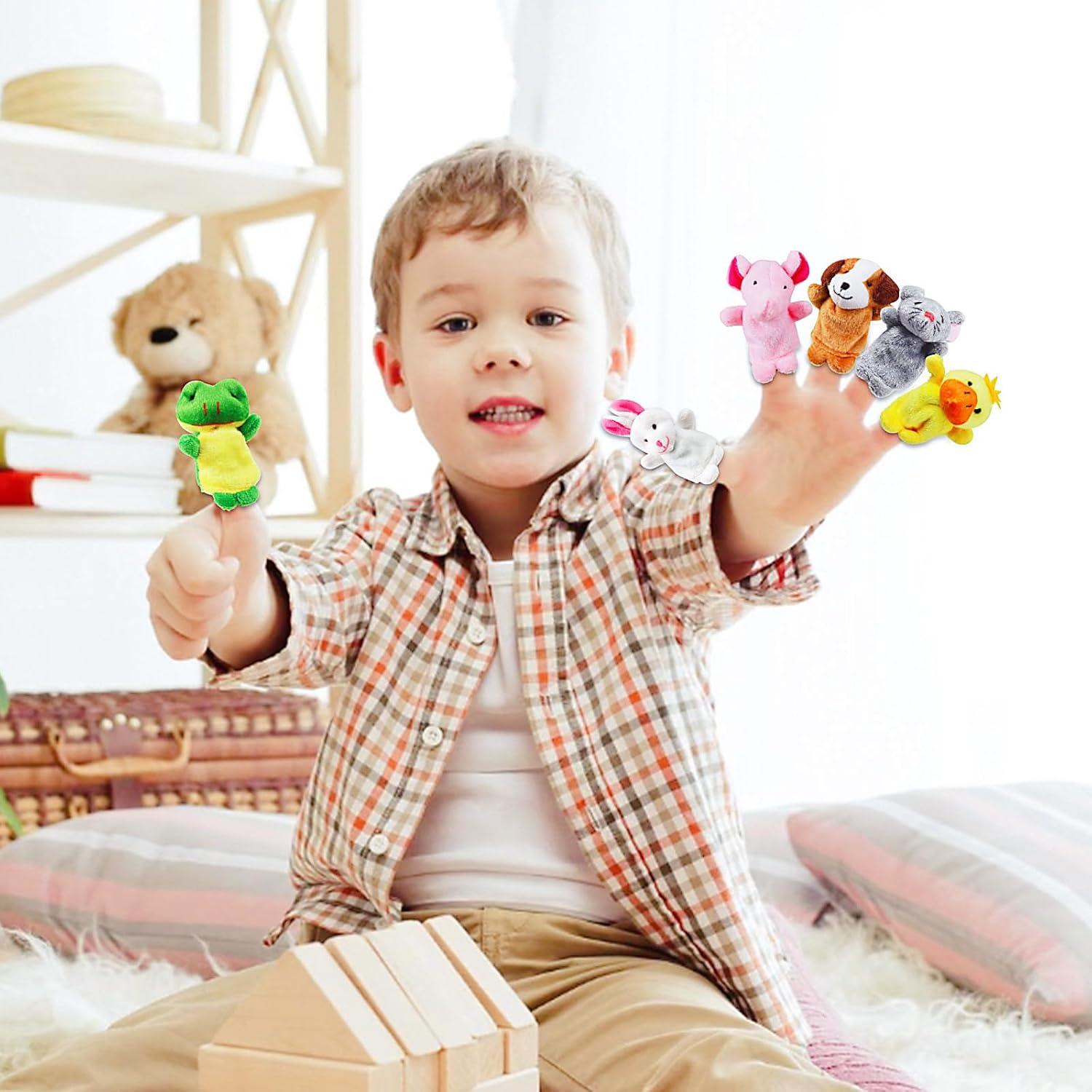 5 Piezas de Títeres de Dedo de Animales SAURAWAN para Niños